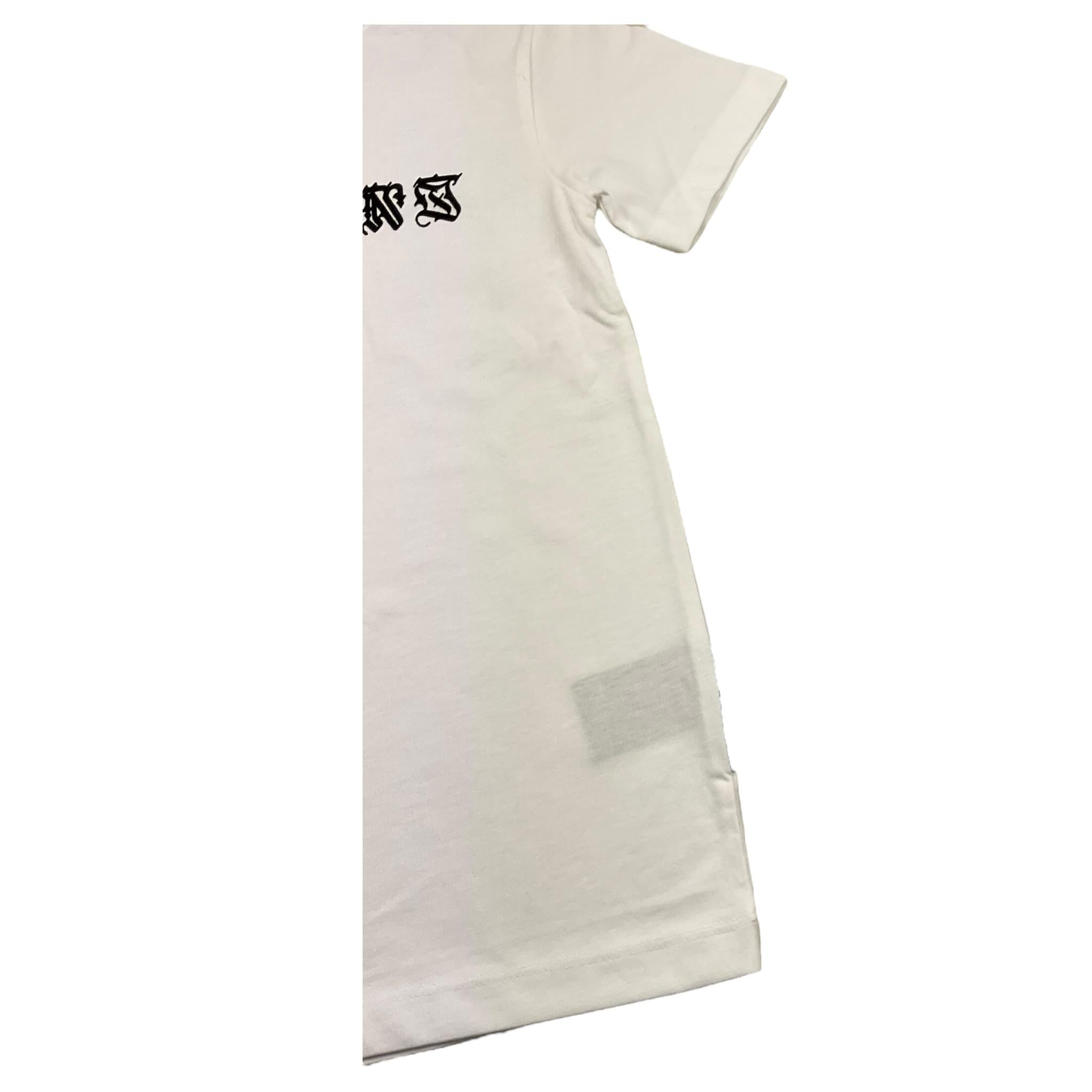 JOHN RICHMOND t-shirt girocollo tinta unita con stampa in contrasto Bianco per Bambino RBA25038TS BIANCO JOHN RICHMOND
