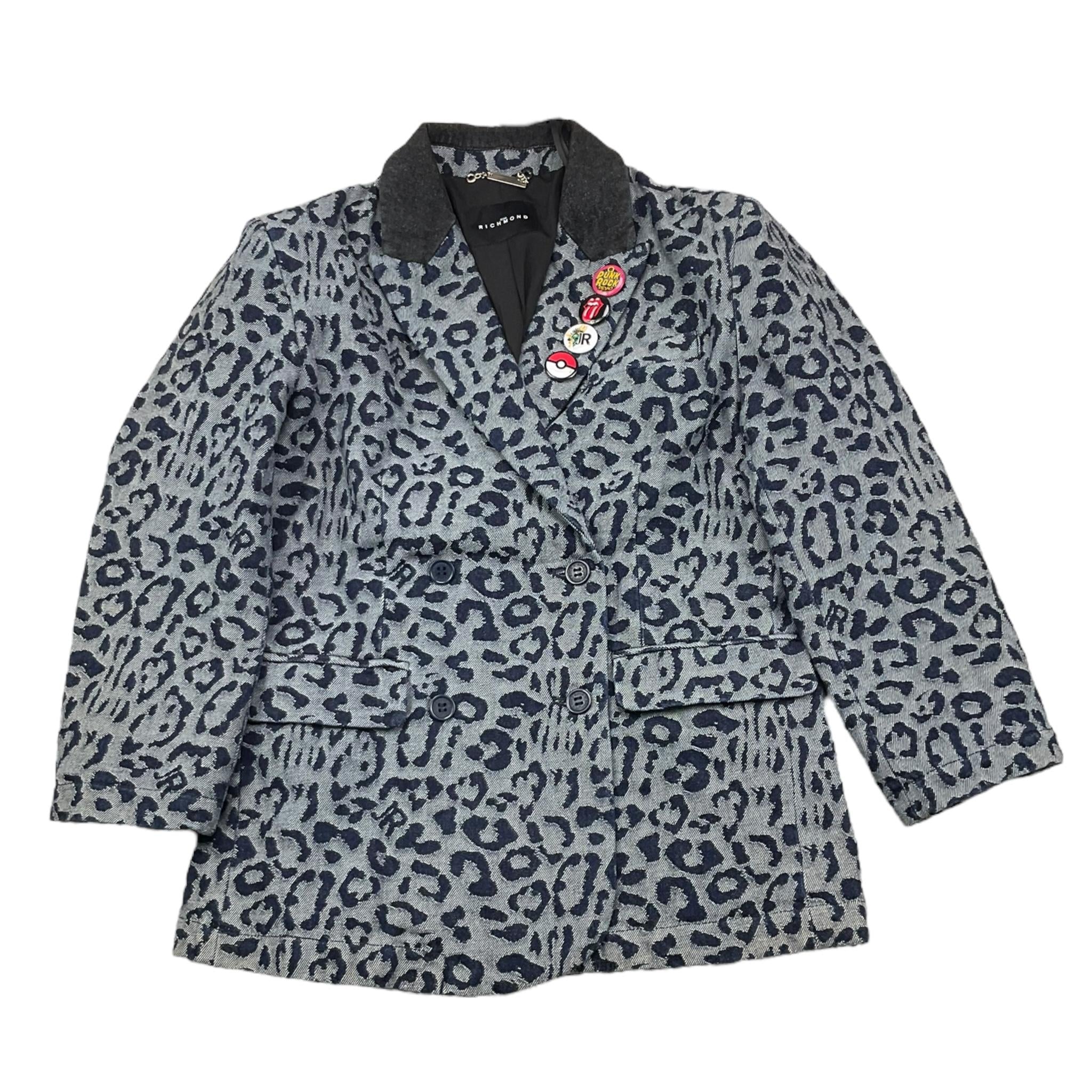 JOHN RICHMOND giacca tinta unita in denim fantasia maculata Blu per Bambina RGA25030GC BLU JOHN RICHMOND