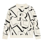 KARL LAGERFELD felpa chiusa girocollo tinta unita con stampe in contrasto Panna per Bambino Z30251 PANNA KARL LAGERFELD