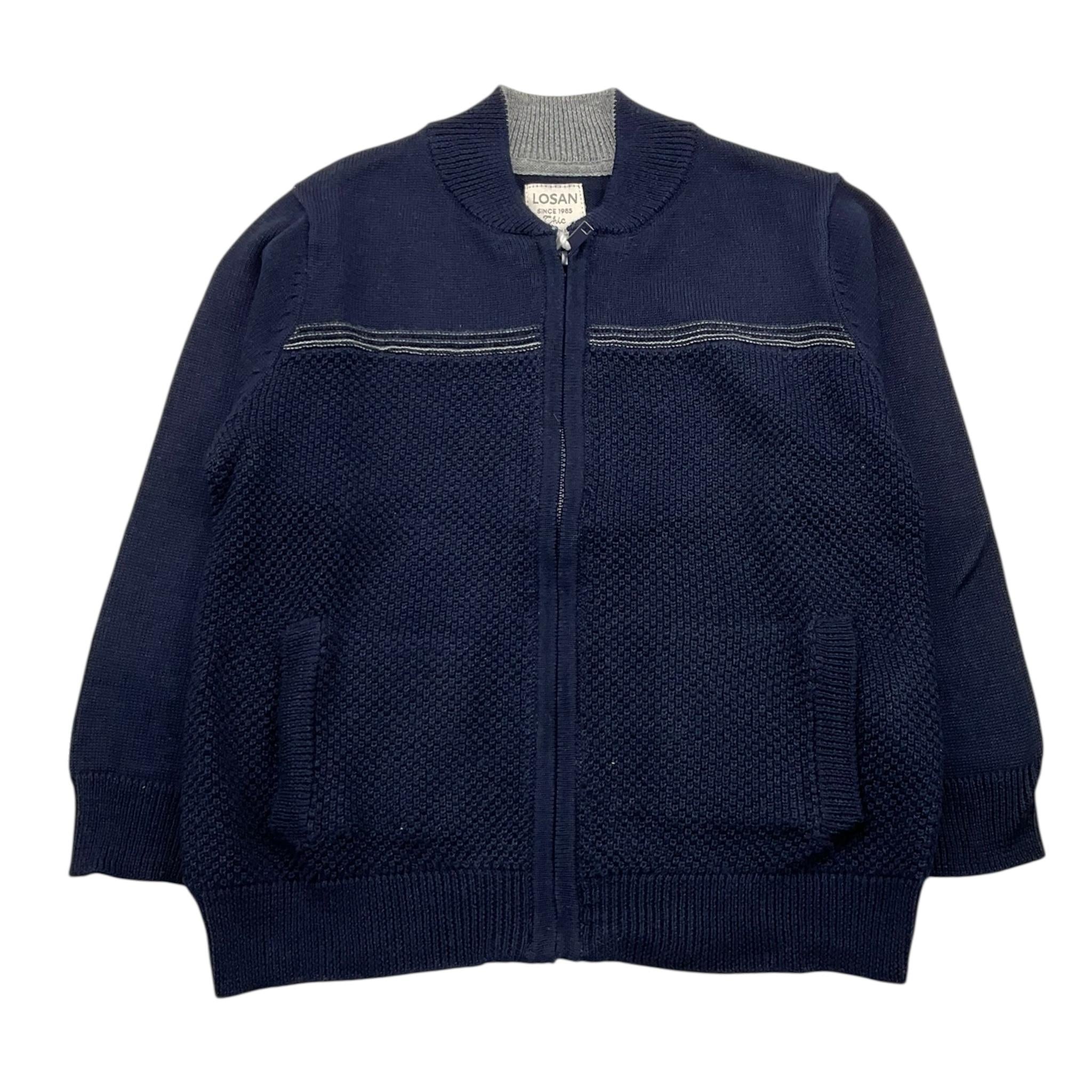 LOSAN felpa con zip in maglia tinta unita Blu per Bambino 1155790AL BLU LOSAN