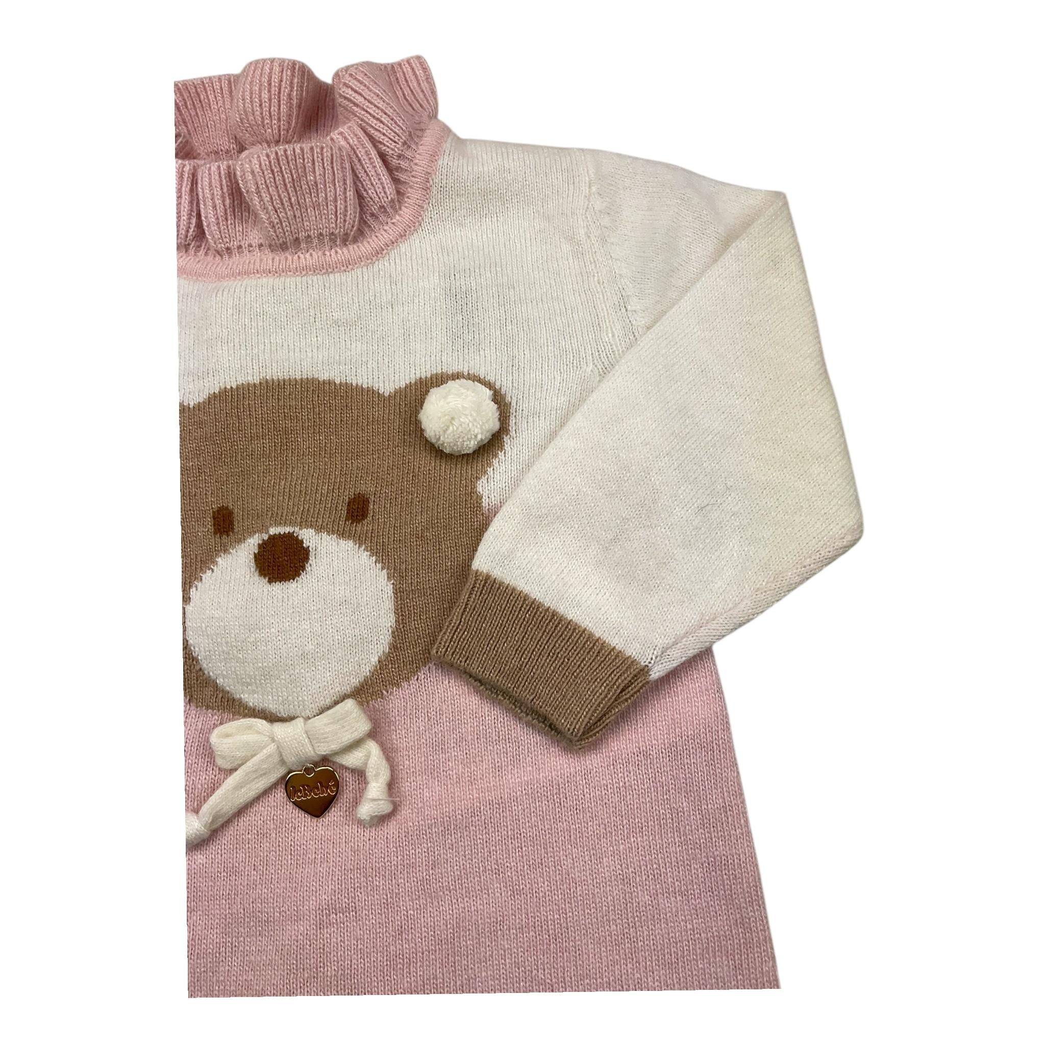 LE BEBE' tutina manica lunga bicolore Panna/rosa per Neonata LBG5444 PANNA/ROSA LE BEBE'