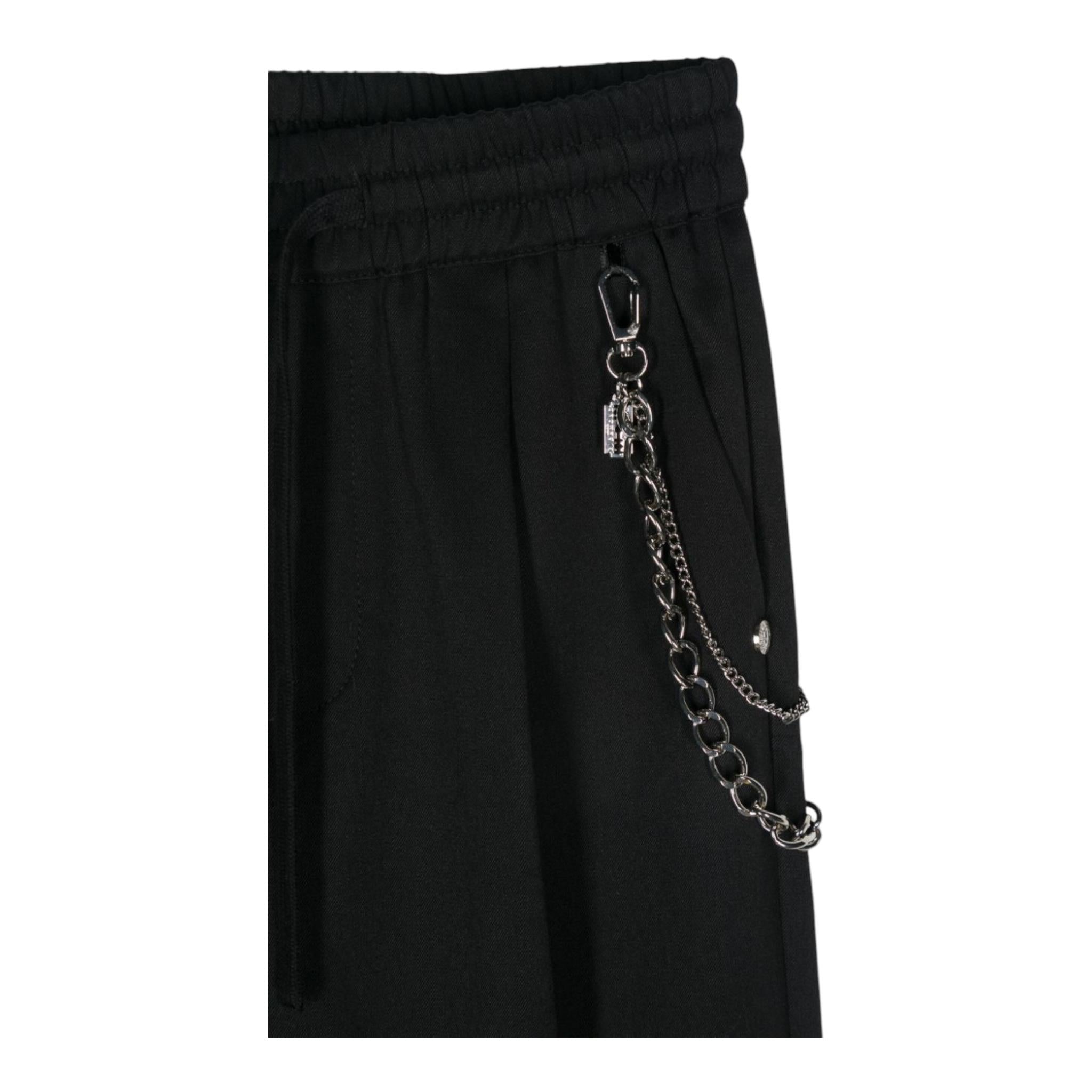 JOHN RICHMOND pantalone tinta unita con elastico in vita Nero per Bambino RBA24084PAX NERO JOHN RICHMOND