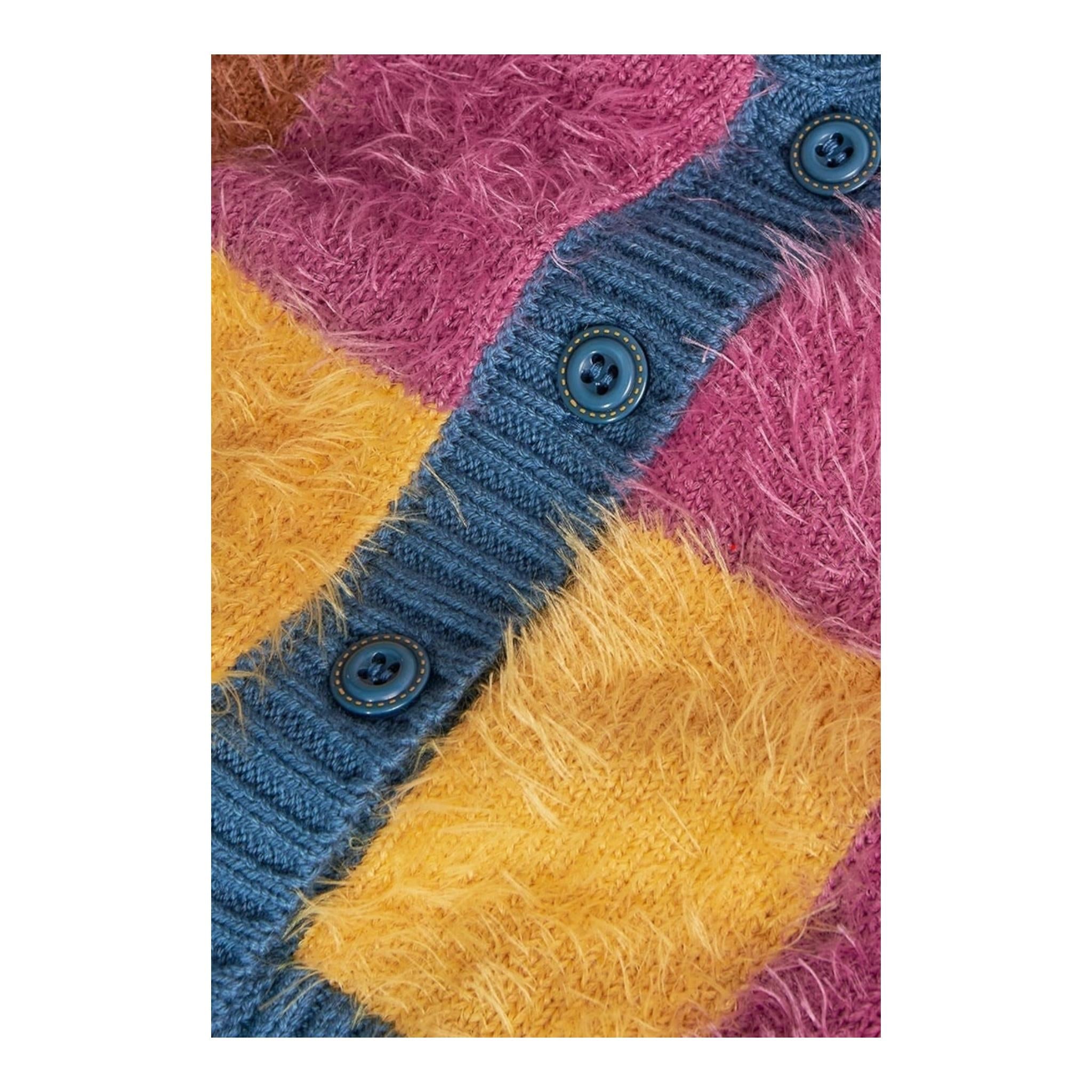 BOBOLI cardigan scollo a v multifantasia Multicolor per Bambina 249094 MULTICOLOR BOBOLI