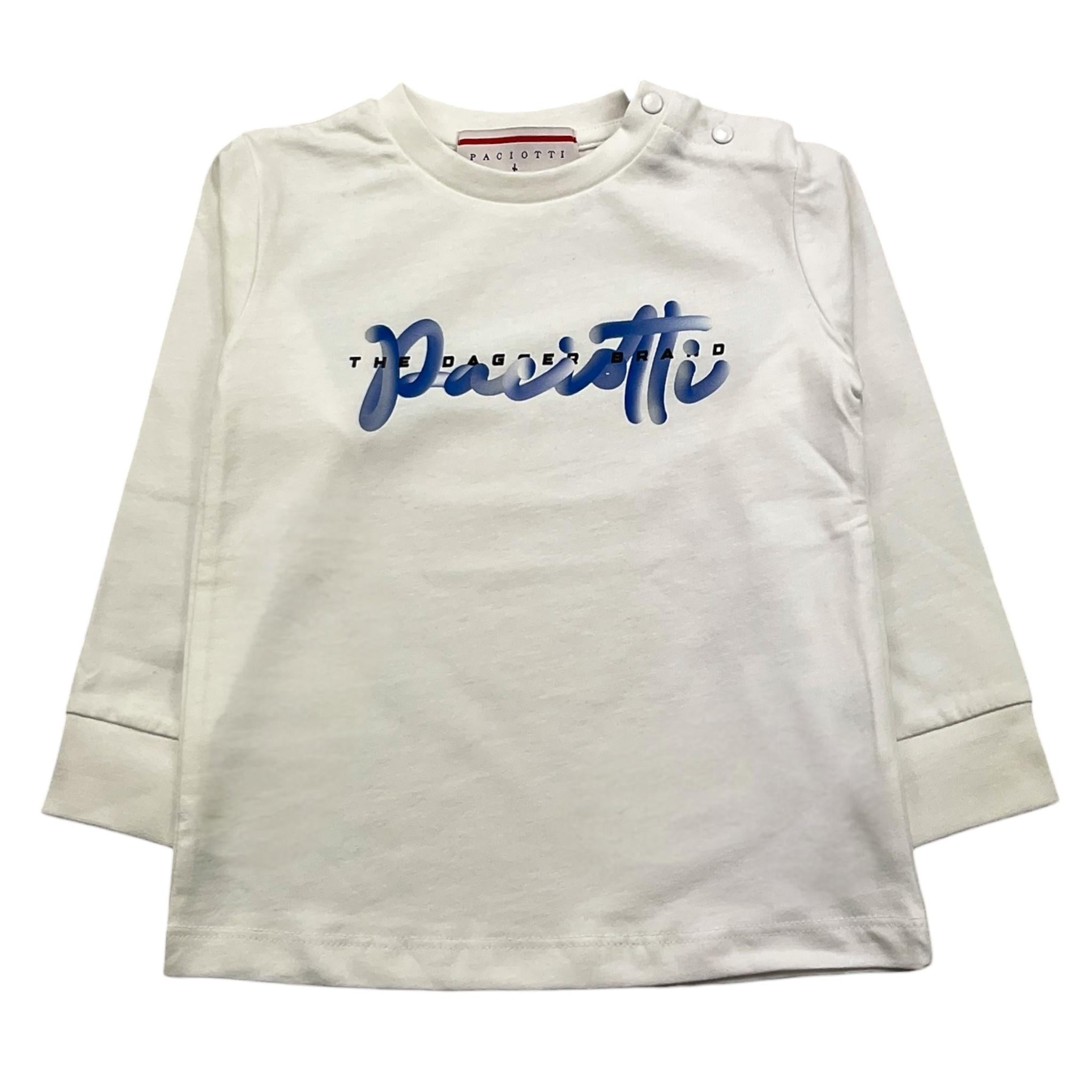 CESARE PACIOTTI shirt girocollo tinta unita con stampa Bianco per Neonato TSP5316BX BIANCO CESARE PACIOTTI
