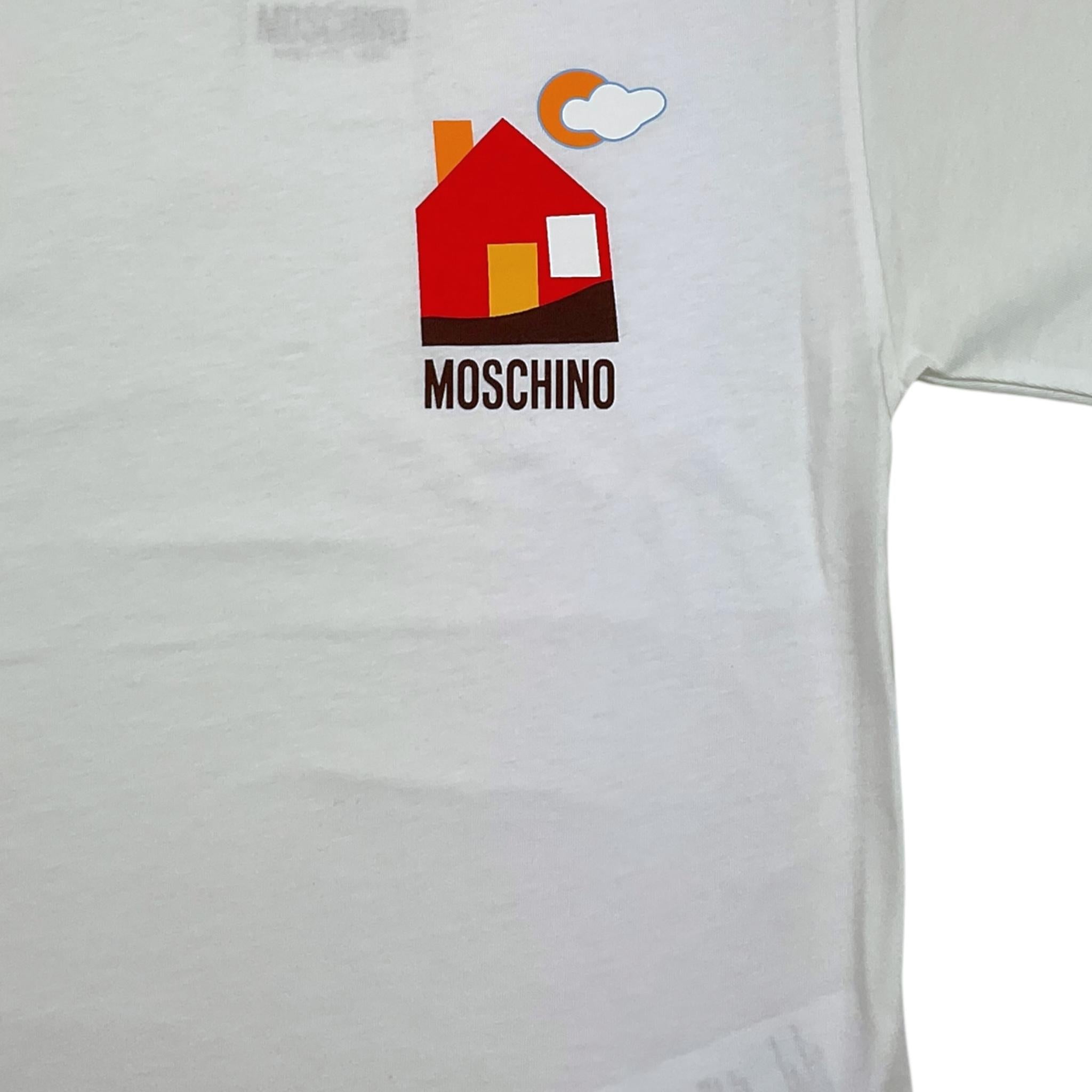 MOSCHINO t-shirt girocollo tinta unita con stampa Bianco per Bambino HTM05G BIANCO MOSCHINO