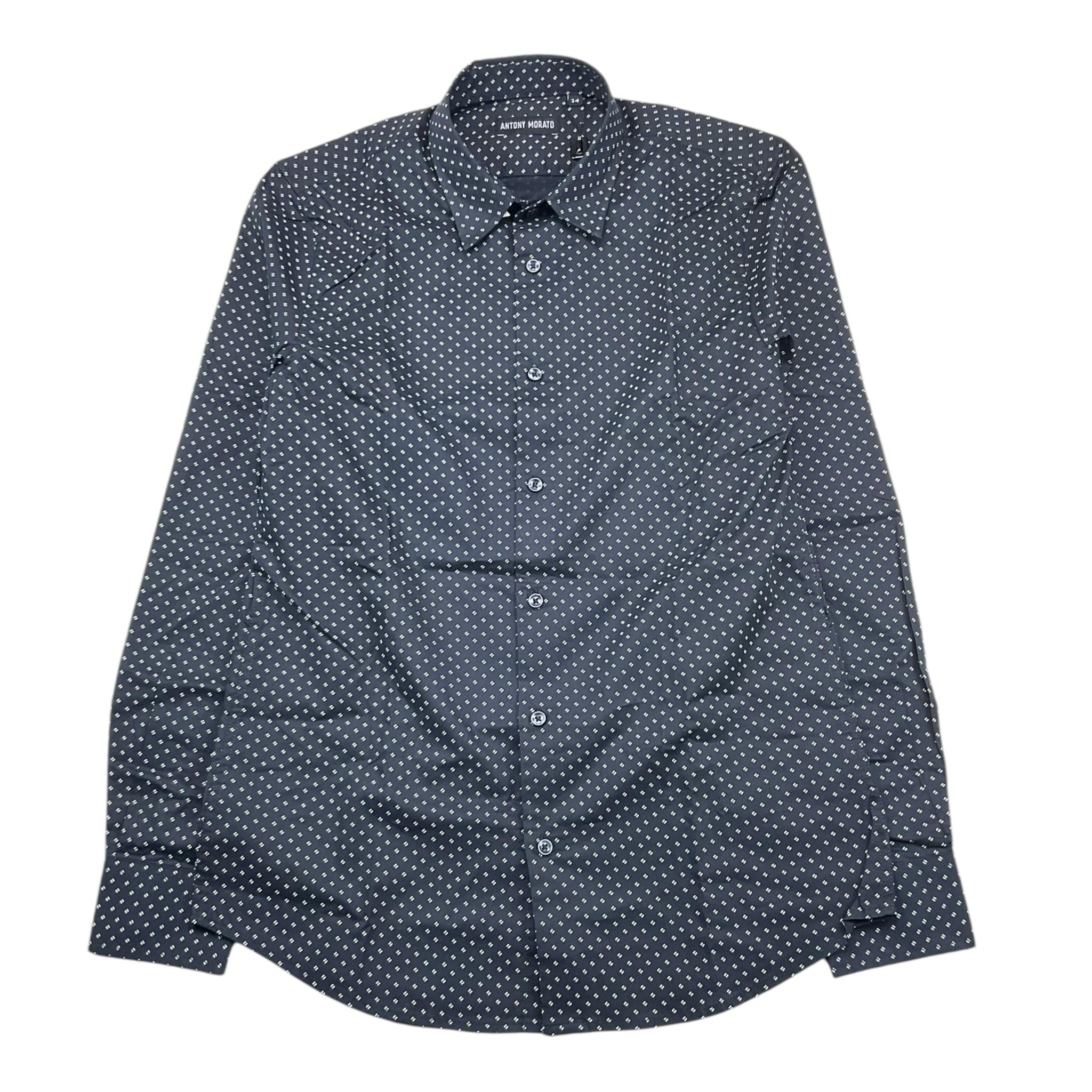 ANTONY MORATO camicia manica lunga tinta unita con fantasia Nero per Bambino MKSL00257 NERO ANTONY MORATO