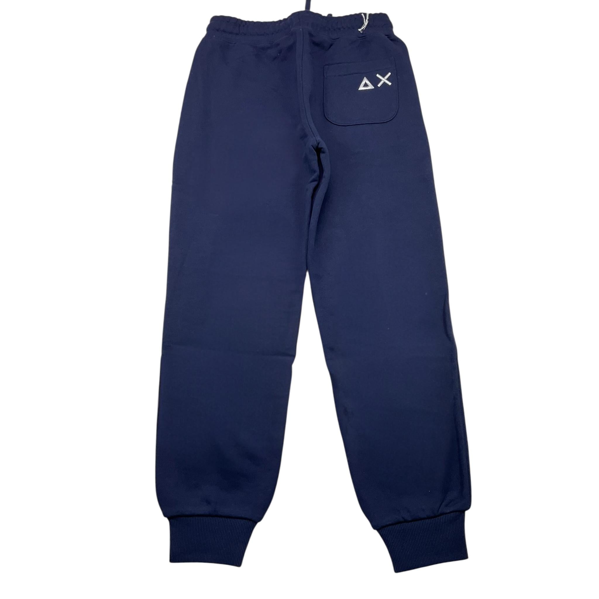 SUN68 pantalone tuta tinta unita con logo Blu per Bambino F44240 BLU SUN68