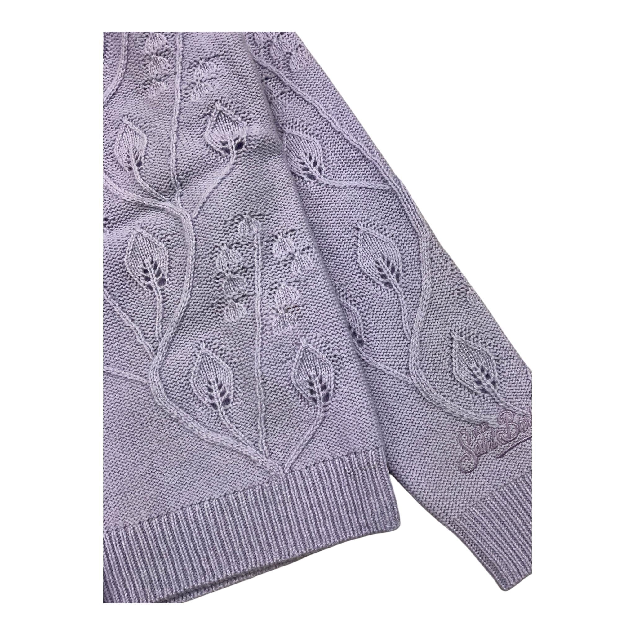 SAINT BARTH cardigan tinta unita con bottoni Lilla per Bambina BLL006 LILLA SAINT BARTH