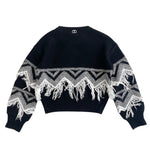 TWINSET maglia girocollo tinta unita con frange Nero per Bambina 242GJ3131 NERO TWINSET