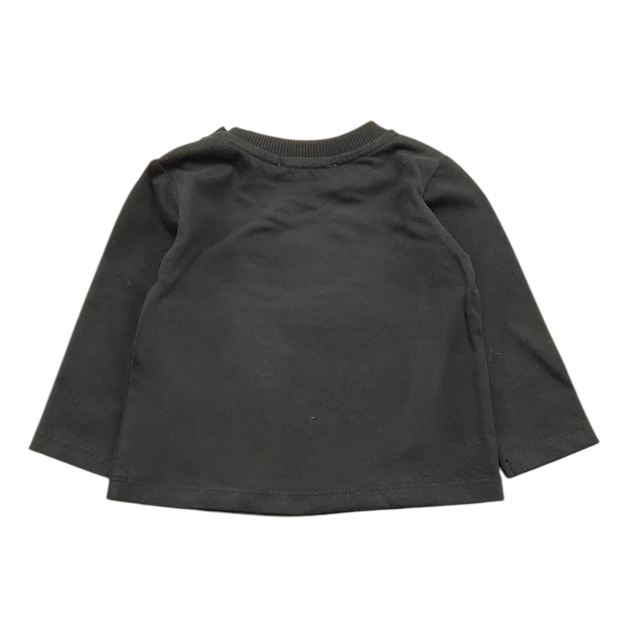 MOSCHINO shirt tinta unita girocollo con stampa Nero per Neonato M6O00R NERO MOSCHINO