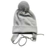 IL TRENINO cappello tinta unita con pon pon Azzurro per Neonato 167803 AZZURRO IL TRENINO
