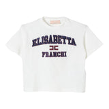 ELISABETTA FRANCHI t-shirt girocollo tinta unita con stampa Bianco per Bambina EFTS220X BIANCO ELISABETTA FRANCHI