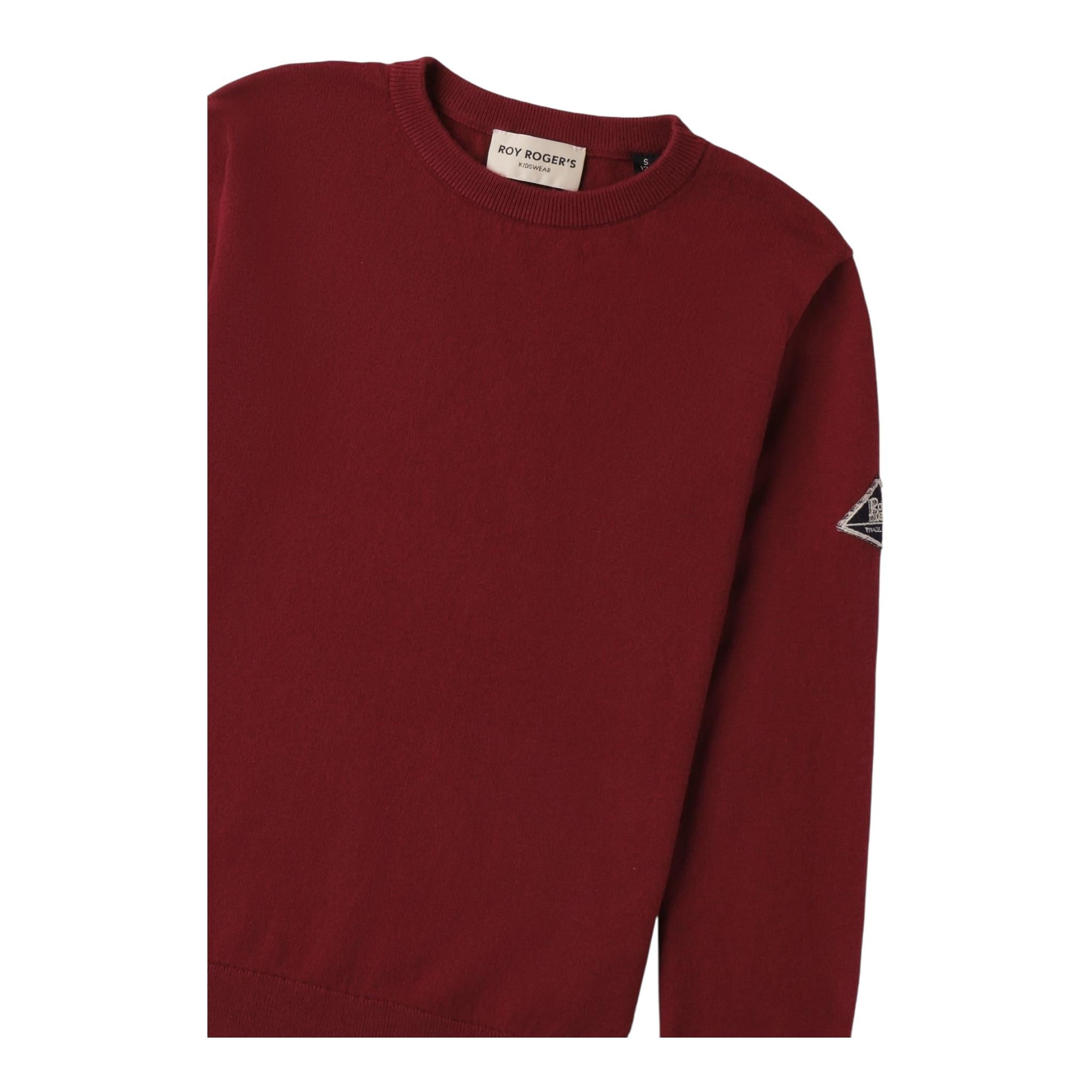 ROY ROGER'S maglia girocollo tinta unita con logo Rosso per Bambino RA106 ROSSO ROY ROGER'S