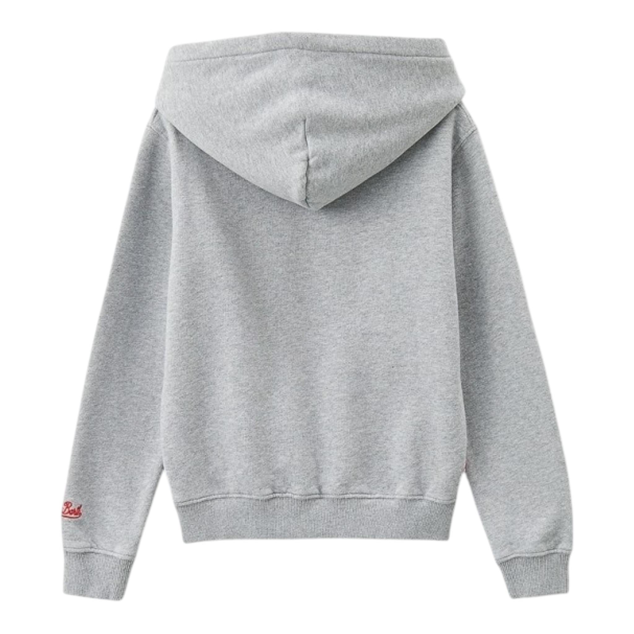 SAINT BARTH felpa tinta unita con cappuccio e stampa Grigio per Bambino OLIVER GRIGIO SAINT BARTH