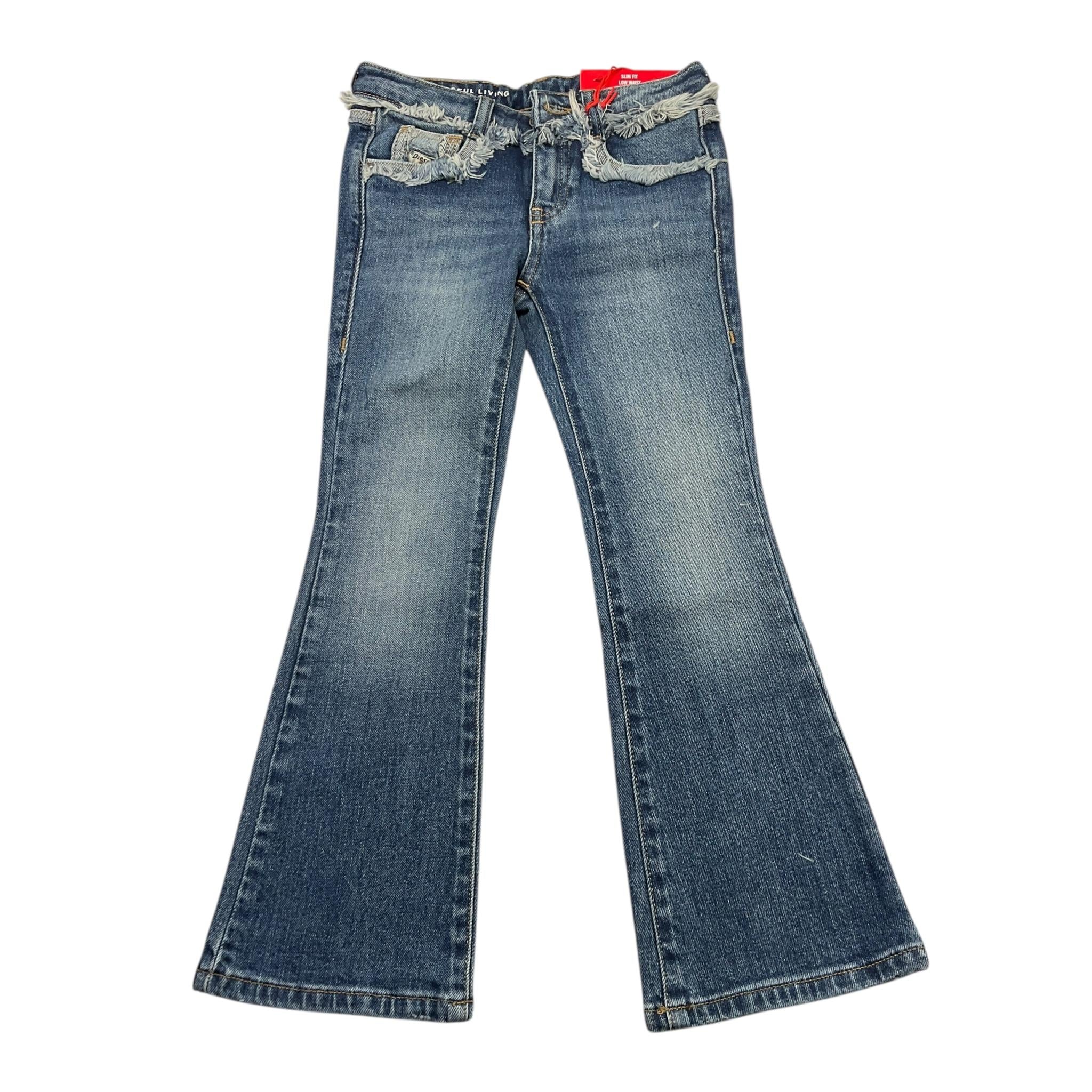 DIESEL jeans tinta unita modello a zampa Blu per Bambina J01549 BLU DIESEL