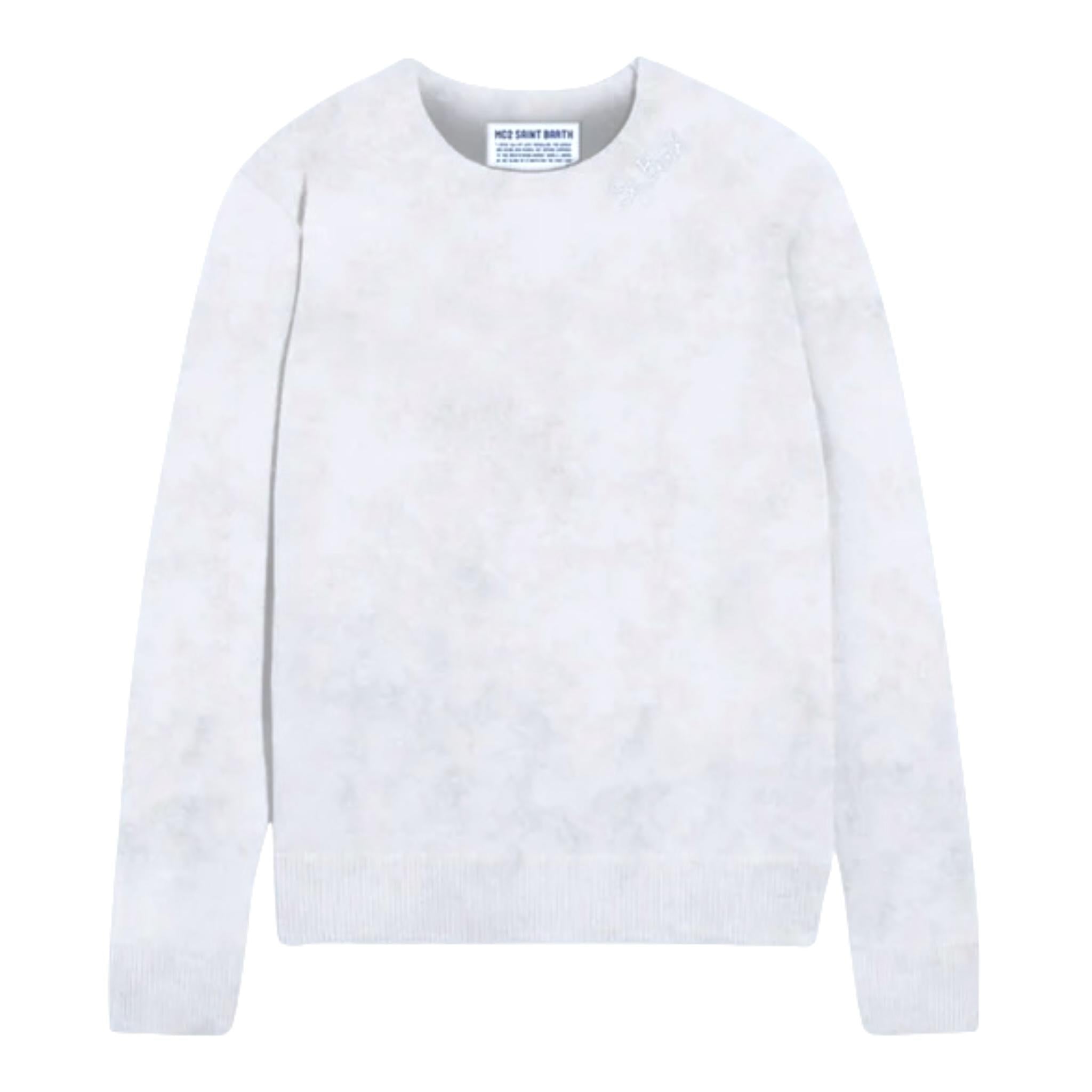 SAINT BARTH maglia girocollo tinta unita Bianco per Bambina LYL001X BIANCO SAINT BARTH