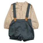 CALAMARO completo 2 pezzi camicia-pagliaccetto Beige/blu per Bambino 11081J BEIGE/BLU CALAMARO