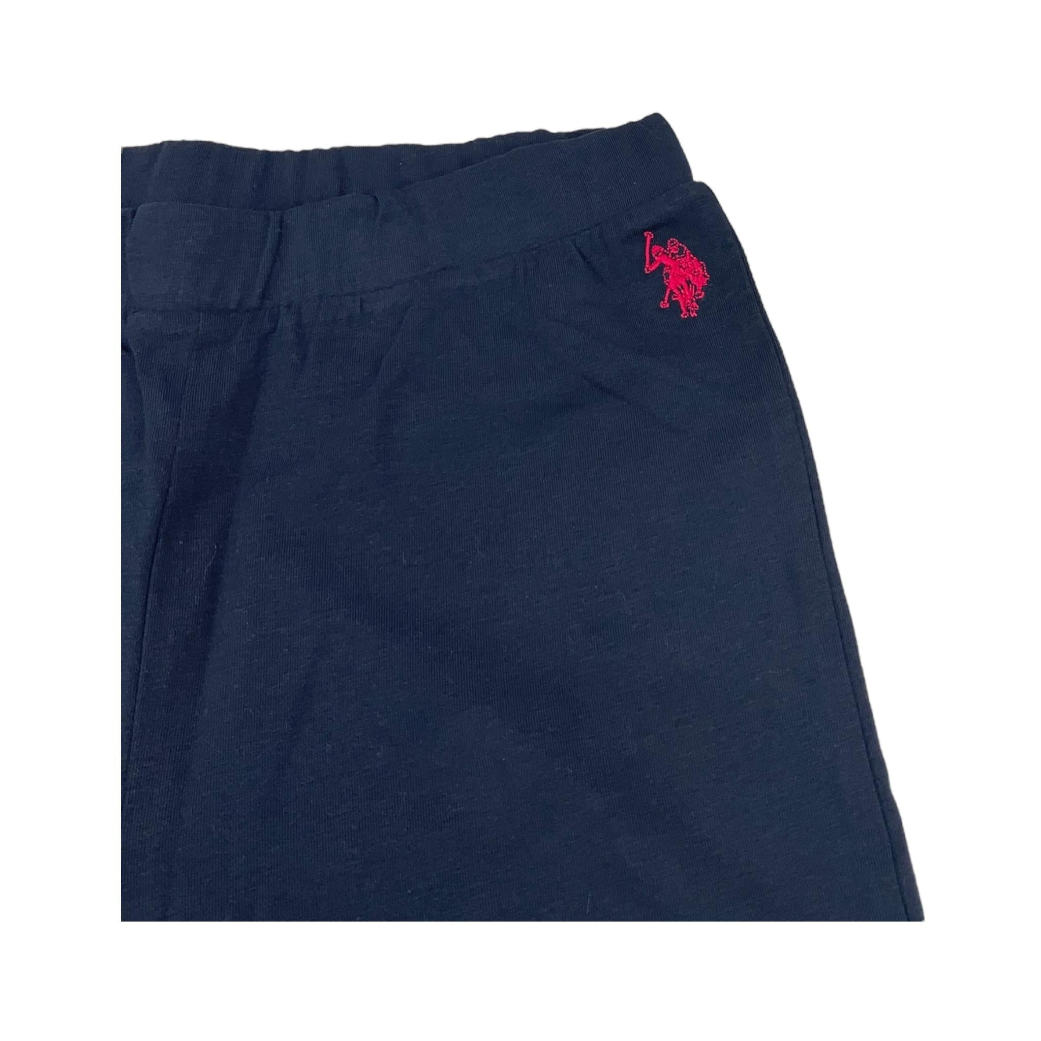 U.S. POLO ASSN leggins tinta unita con logo Blu per Bambina 61566636 BLU U.S. POLO ASSN