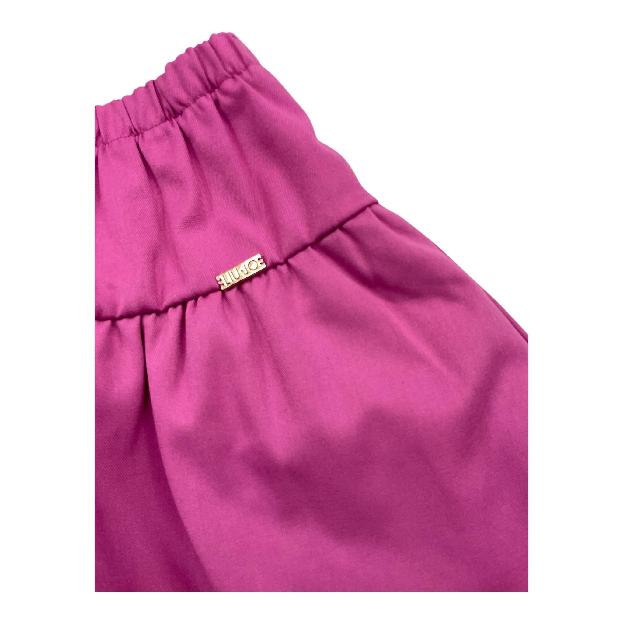 LIU JO gonna tinta unita con elastico in vita Viola per Bambina KF3091 VIOLA LIU JO