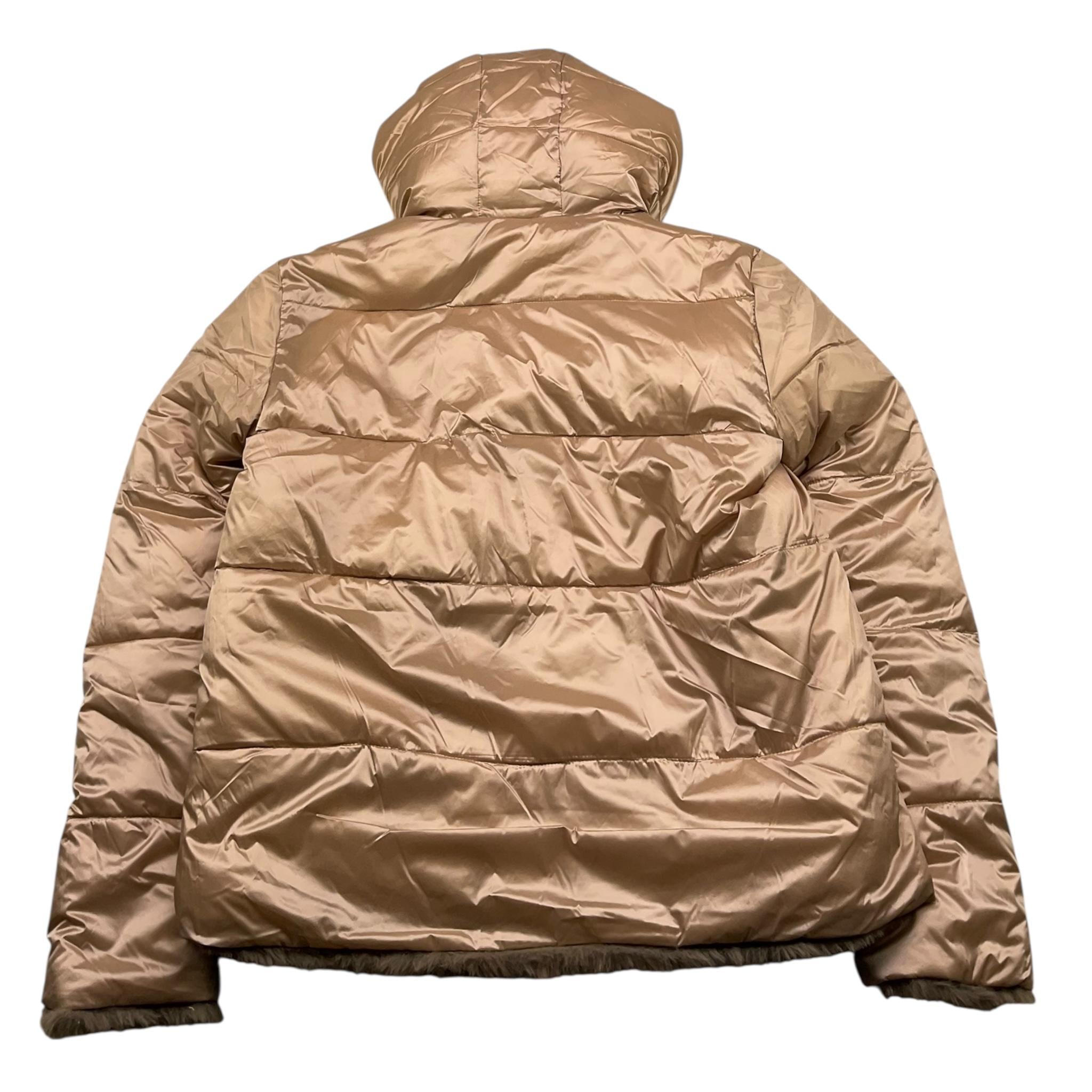SUNS giubbino tinta unita reversibile in pelliccia Beige per Bambina GBS5355DX BEIGE SUNS