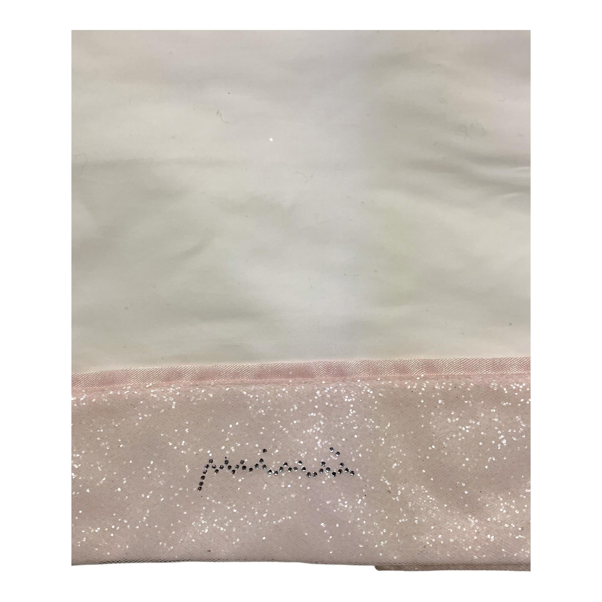 MINIMU' lenzuola tinta unita con stampa Bianco per Neonata P3069 BIANCO MINIMU'