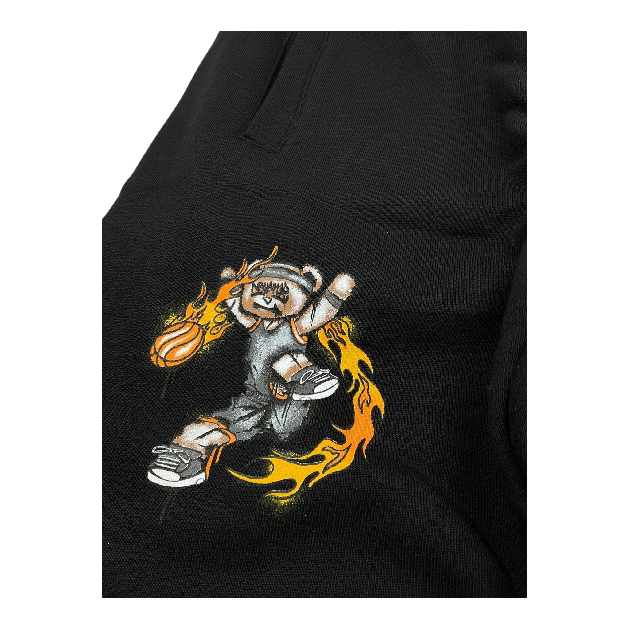 DISCLAIMER pantalone tinta unita modello tuta con stampa Nero per Bambino 24IDK58263 NERO DISCLAIMER