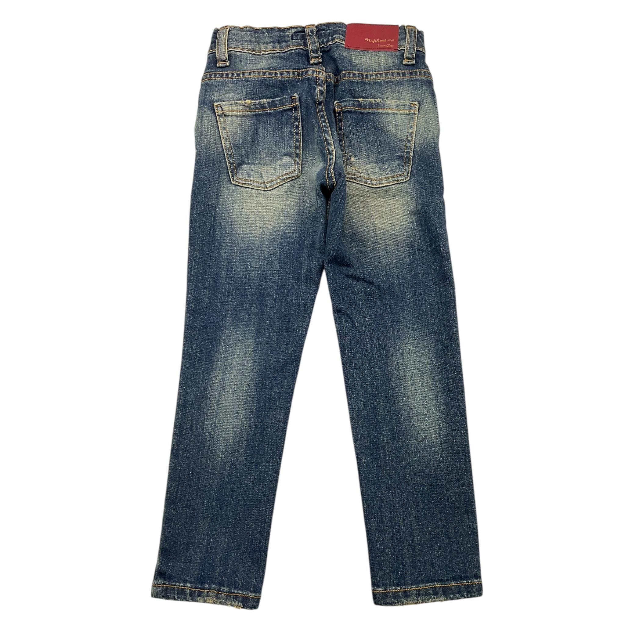 NUPKEET jeans tinta unita cn girovita regolabile Blu per Bambino 4DNK395 BLU NUPKEET