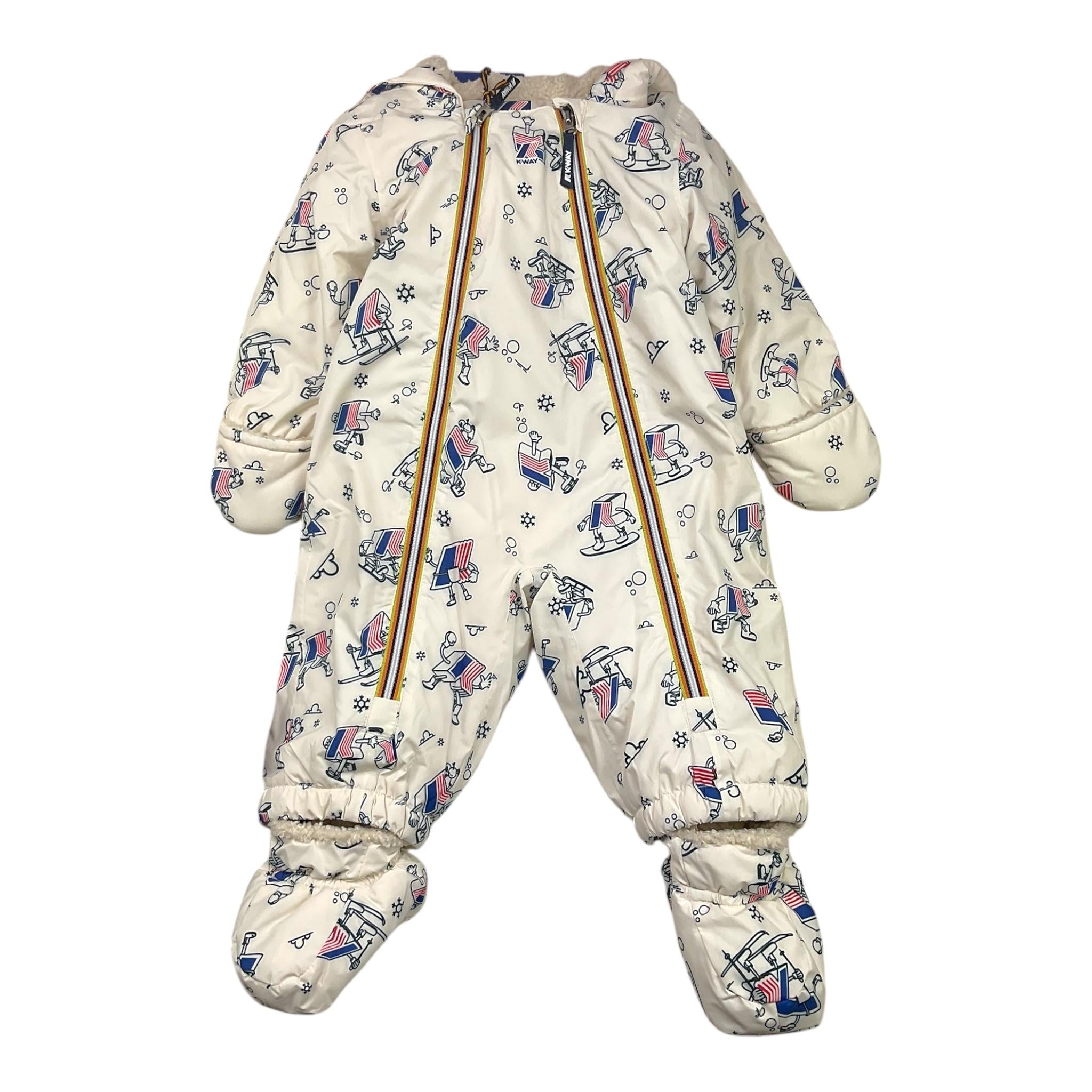 K-WAY eskimo tinta unita con cappuccio e fantasia Bianco per Neonato K71381W BIANCO K-WAY