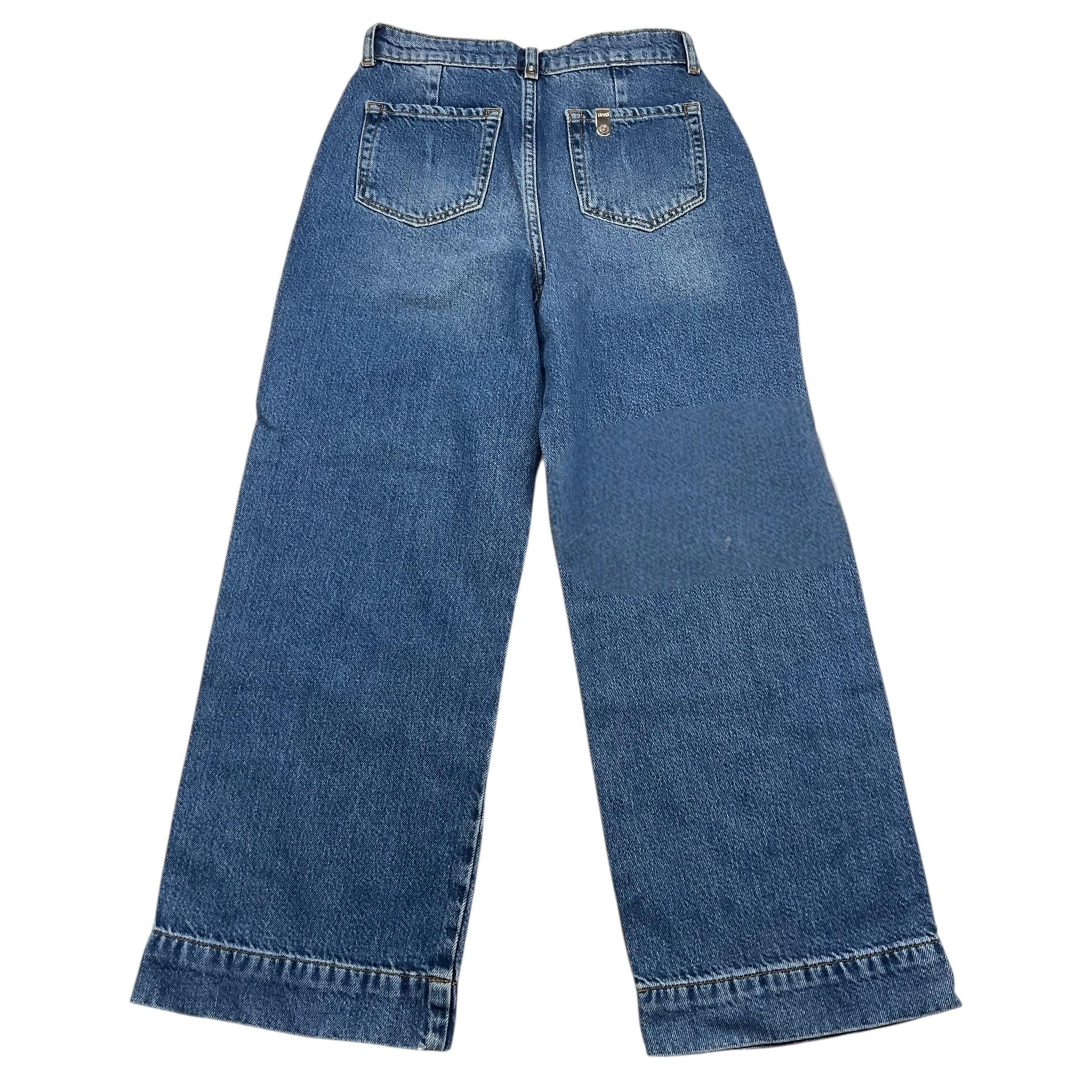 LIU JO jeans tinta unita con girovita regolabile modello palazzo Blu per Bambina GF3105MA040 BLU LIU JO