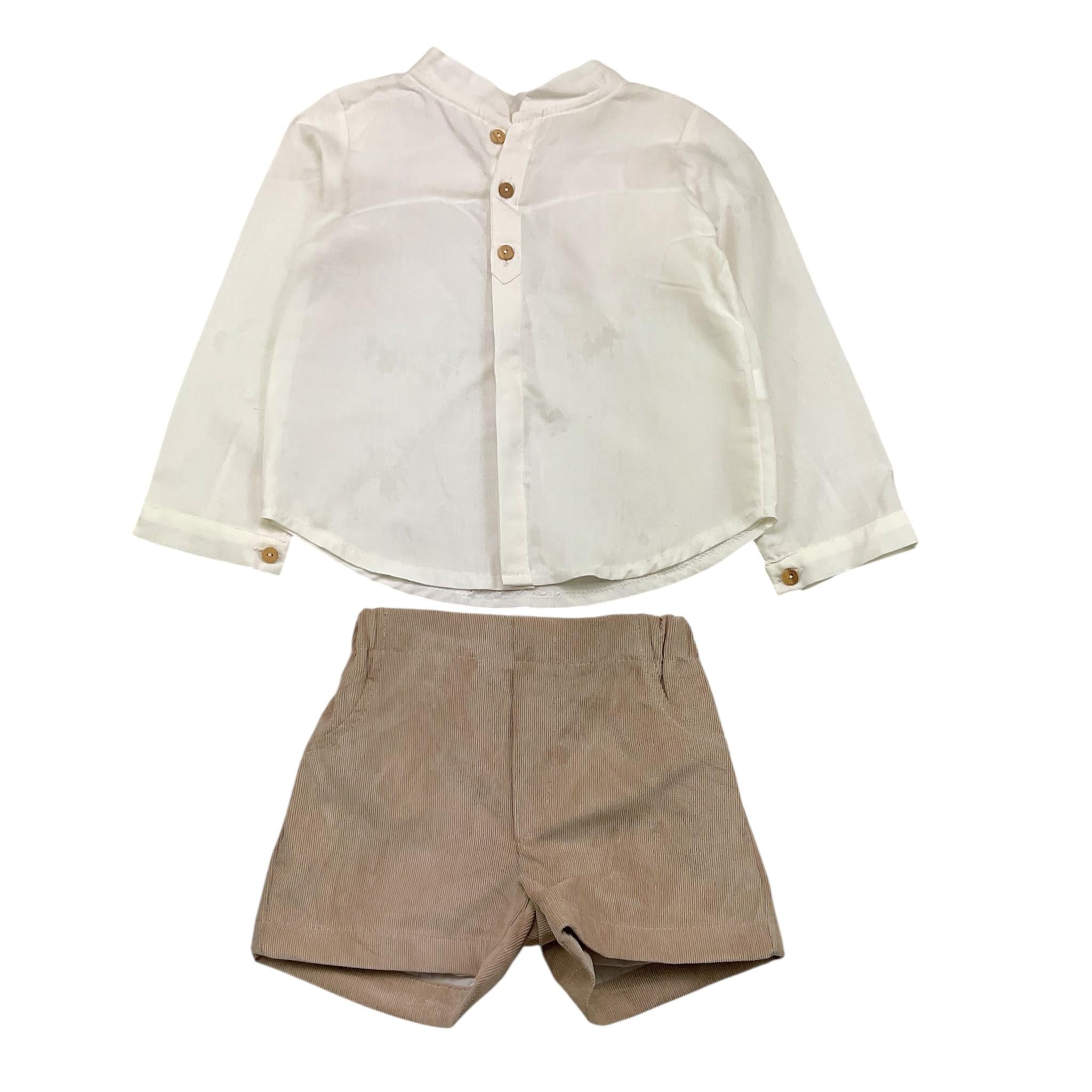 VALENTINA BEBES completo 3 pezzi maglia-camicia-bermuda Bianco per Bambino MAR84X BIANCO VALENTINA BEBES