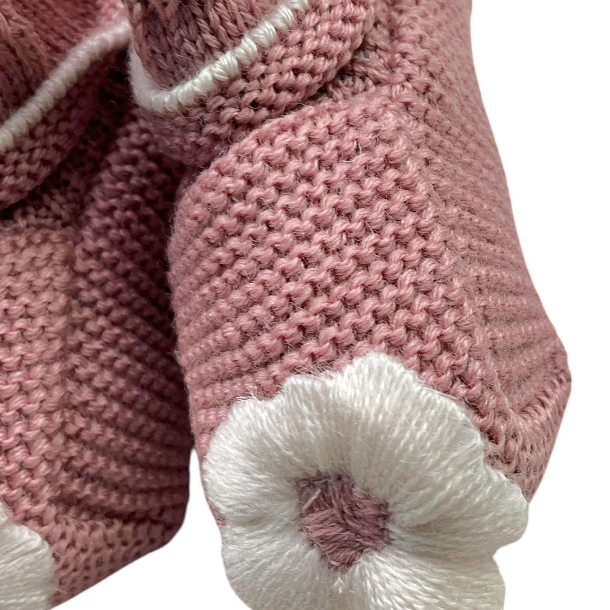 MARLU' babbucce tinta unita con applicazioni Rosa per Neonata BABB ROSA MARLU'