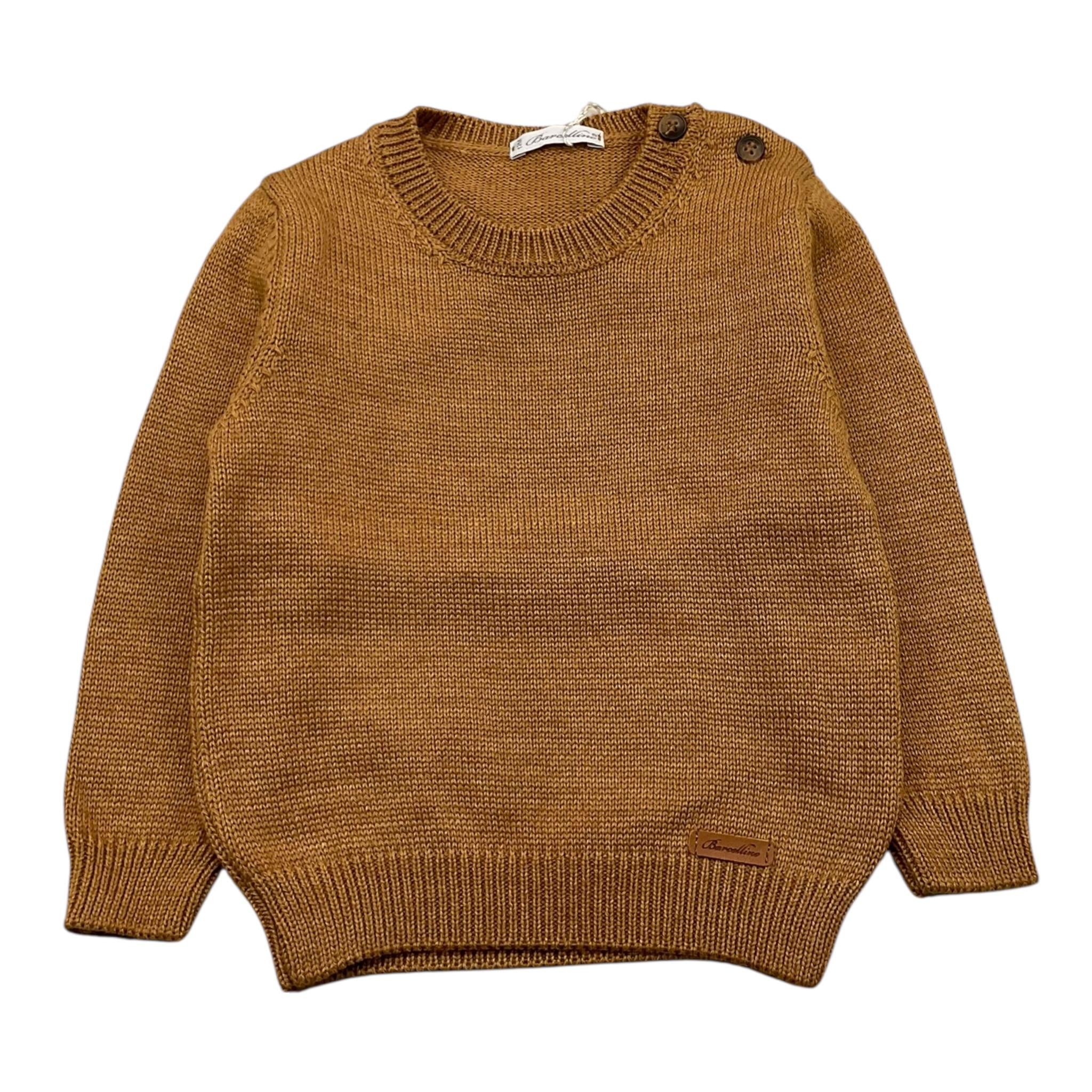 BARCELLINO maglia girocollo tinta unita Cammello per Neonato 105422 CAMMELLO BARCELLINO