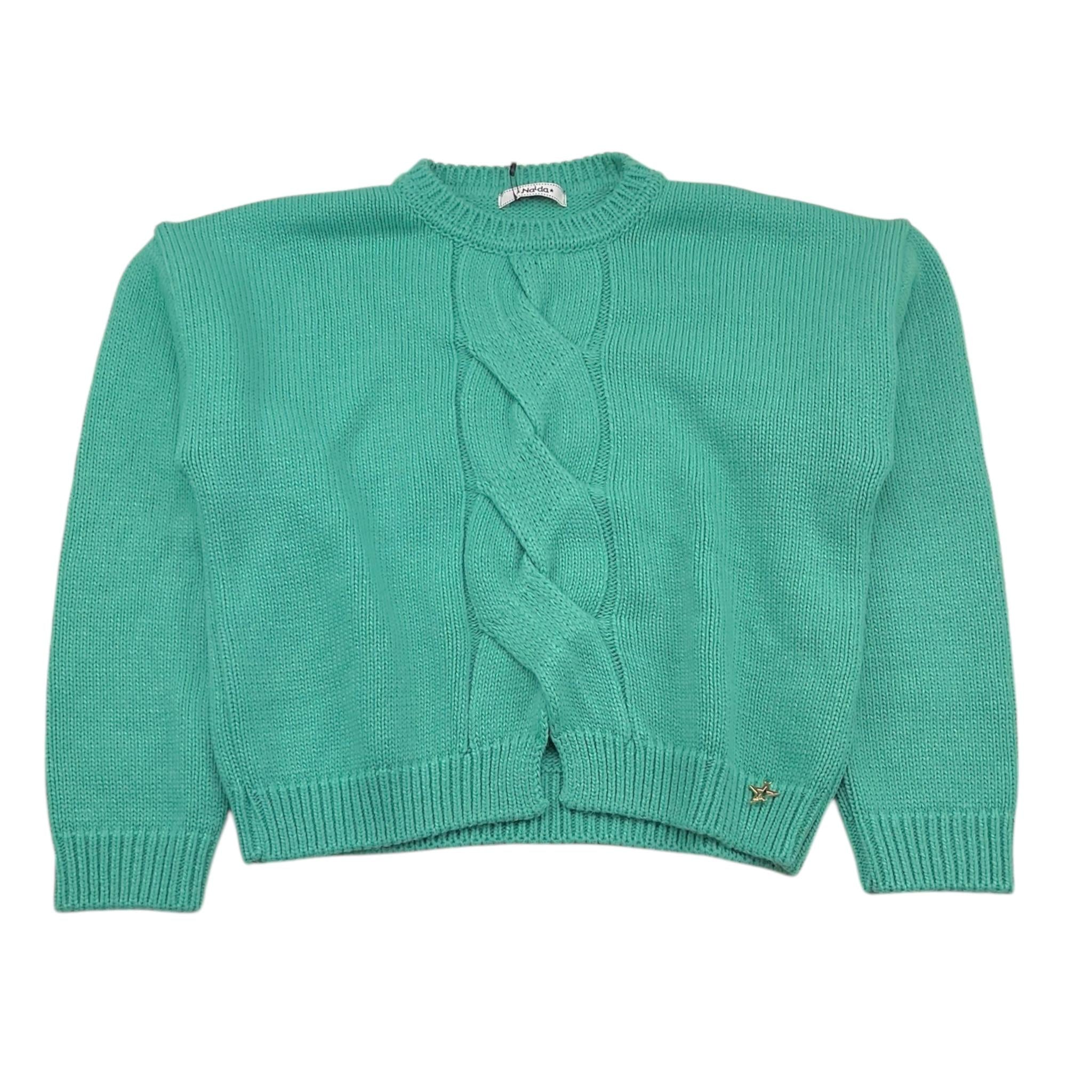 NAIDA maglia girocollo tinta unita Verde per Bambina NAMA299X VERDE NAIDA