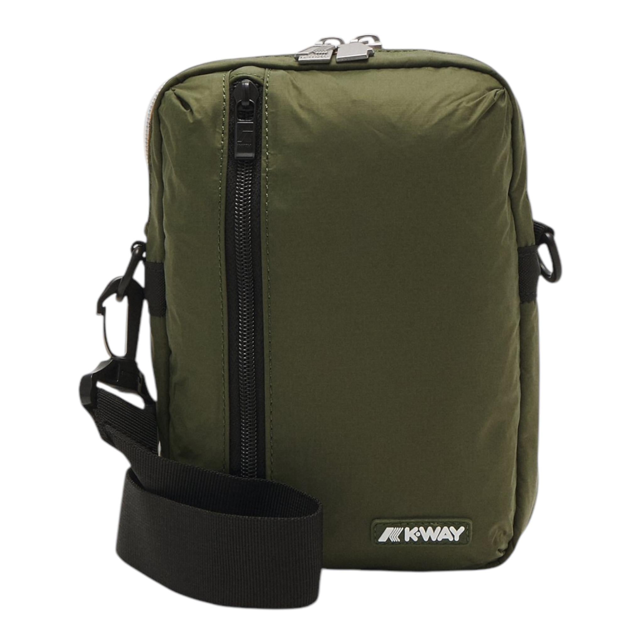K-WAY borsello tinta unita con tracolla Verde per Bambino K7116UW VERDE K-WAY