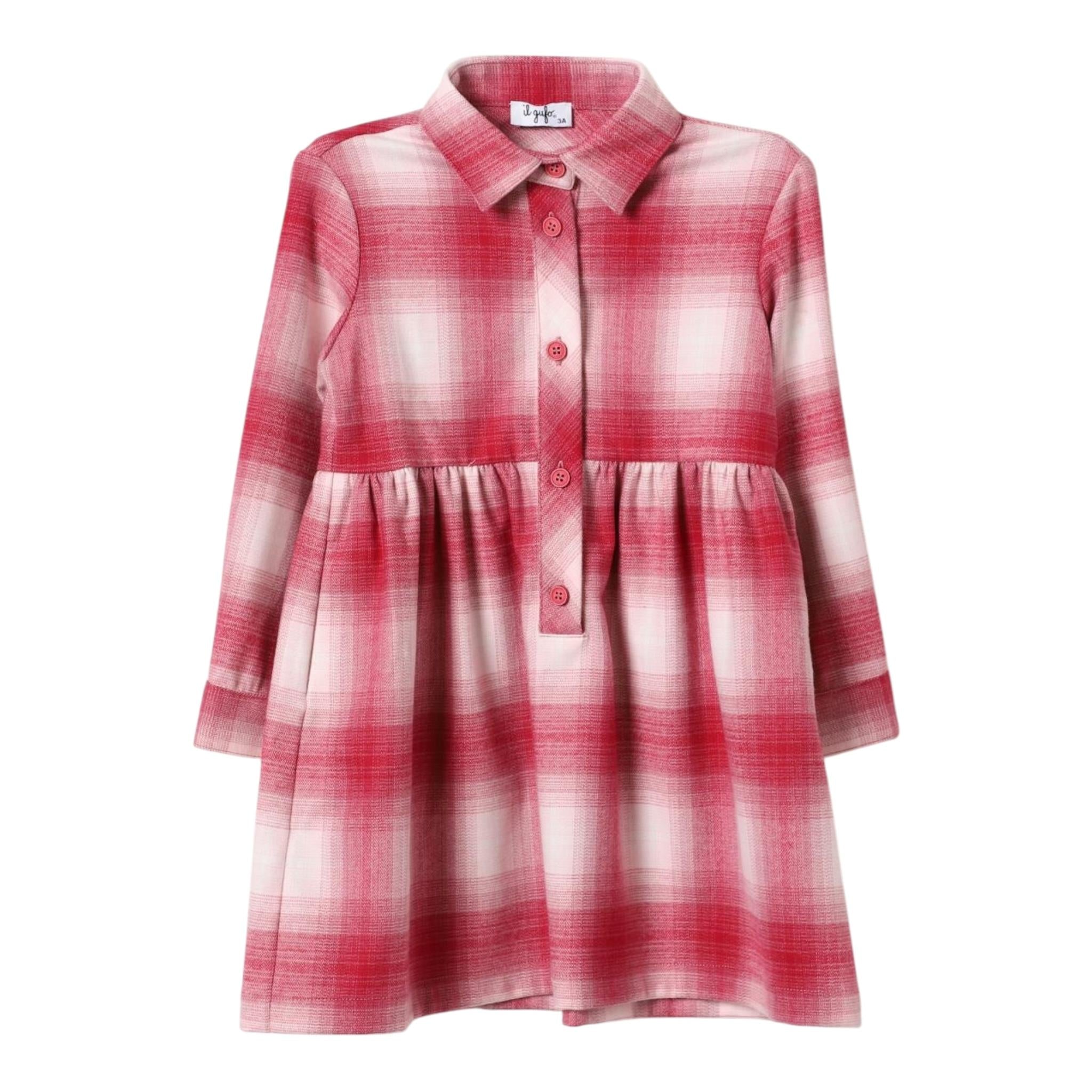 IL GUFO abito modello camicia bicolore con fantasia Bianco/fuxia per Bambina A24VL593W3069 BIANCO/FUXIA IL GUFO