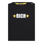 JOHN RICHMOND shirt girocollo tinta unita con stampa Nero per Neonato RIA24063TS NERO JOHN RICHMOND