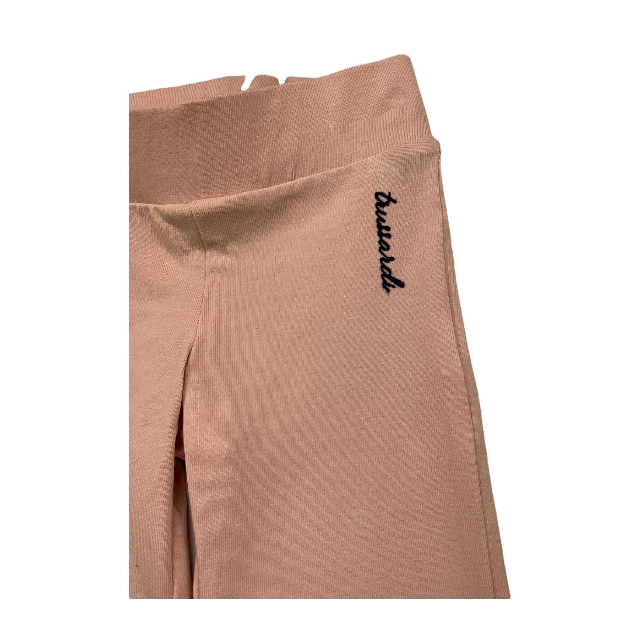 TRUSSARDI leggins tinta unita modello zampa Rosa per Neonata TIA25007 ROSA TRUSSARDI