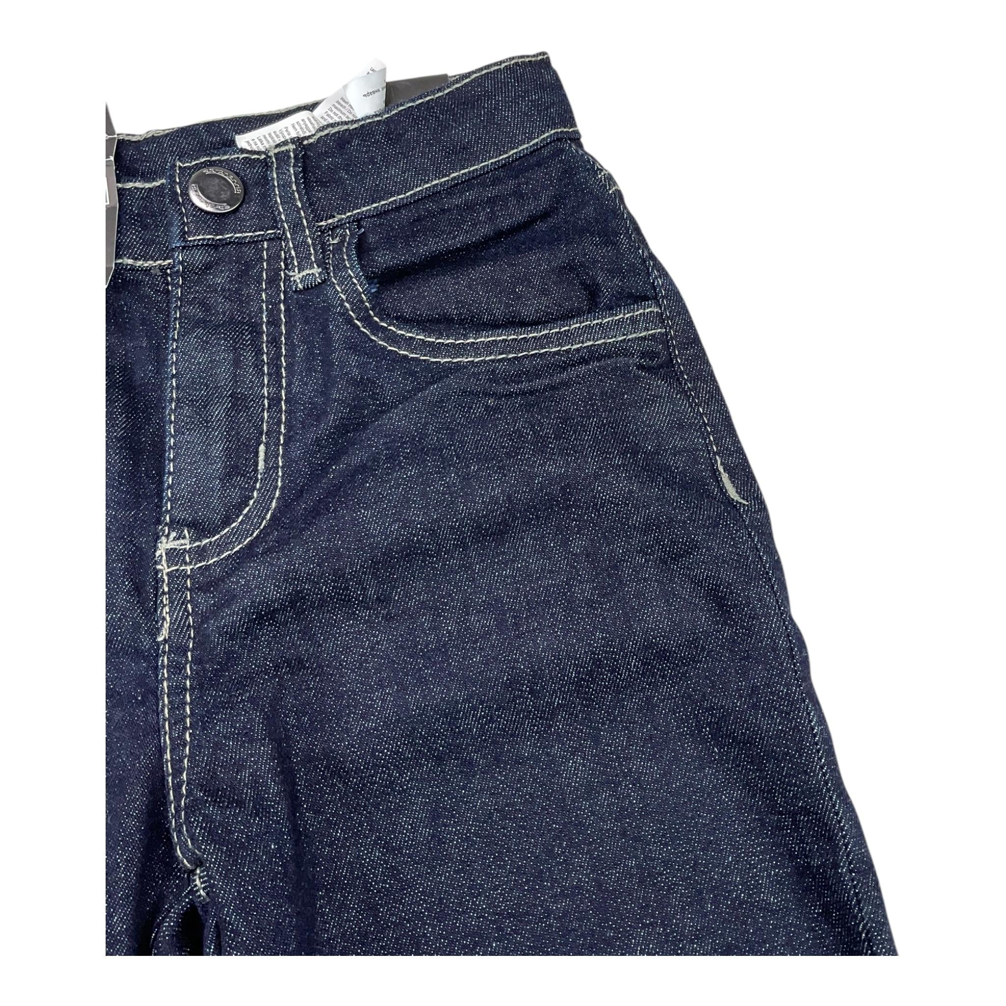 SARABANDA jeans tinta unita con girovita regolabile Blu per Bambino A043JX BLU SARABANDA