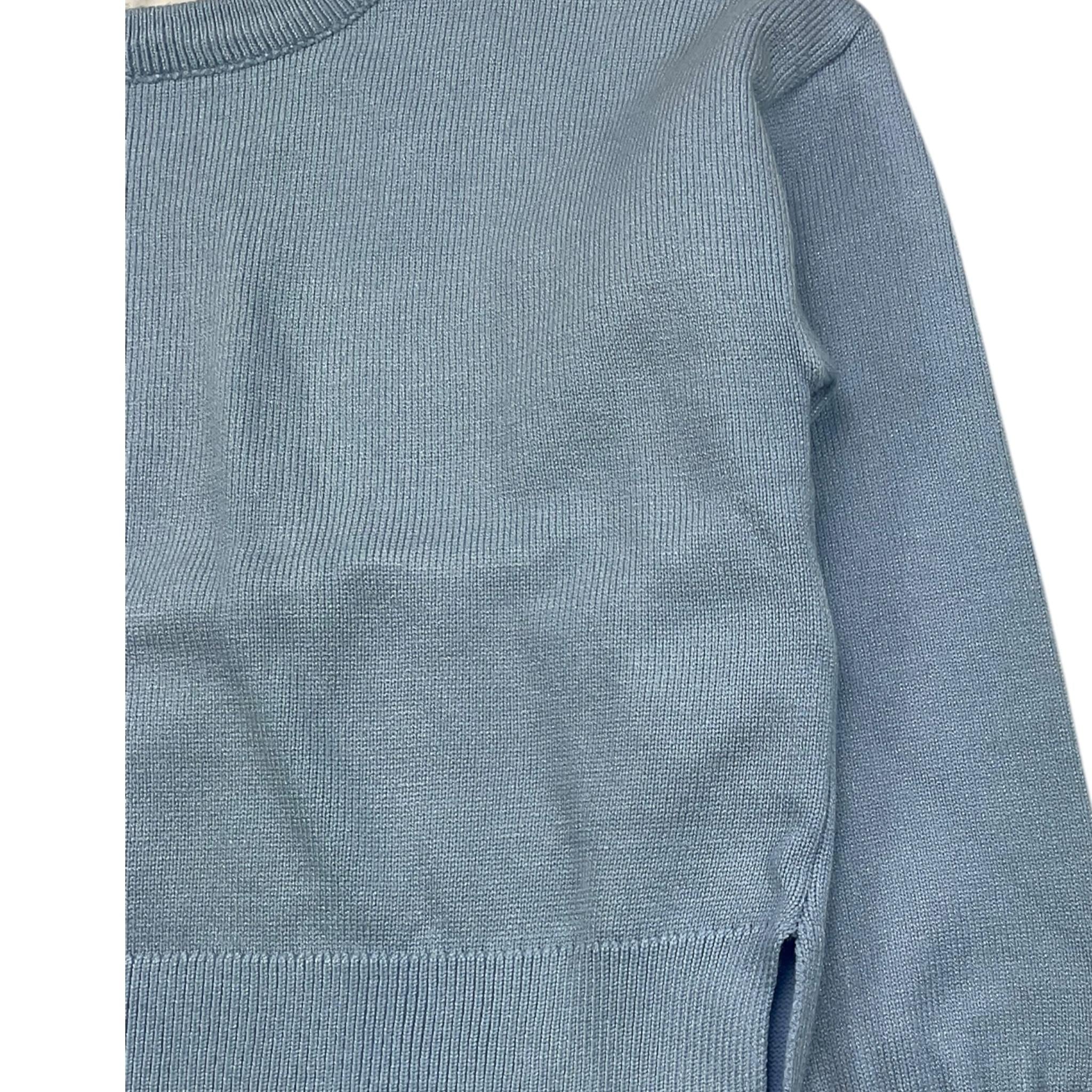 LU LU BY MISS GRANT maglia girocollo tinta unita Azzurro per Bambina LL0743 AZZURRO LU LU BY MISS GRANT