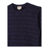 GUCCI maglia girocollo tinta unita con loghi Blu per Bambino 785472 BLU GUCCI
