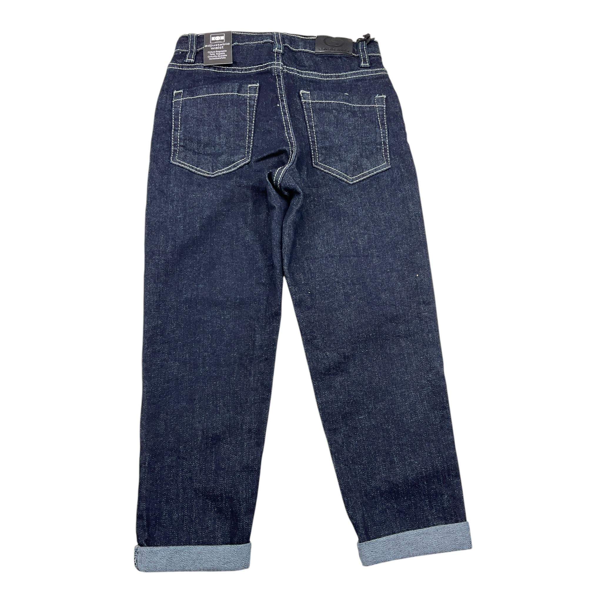 SARABANDA jeans tinta unita con girovita regolabile Blu per Bambino A043JX BLU SARABANDA