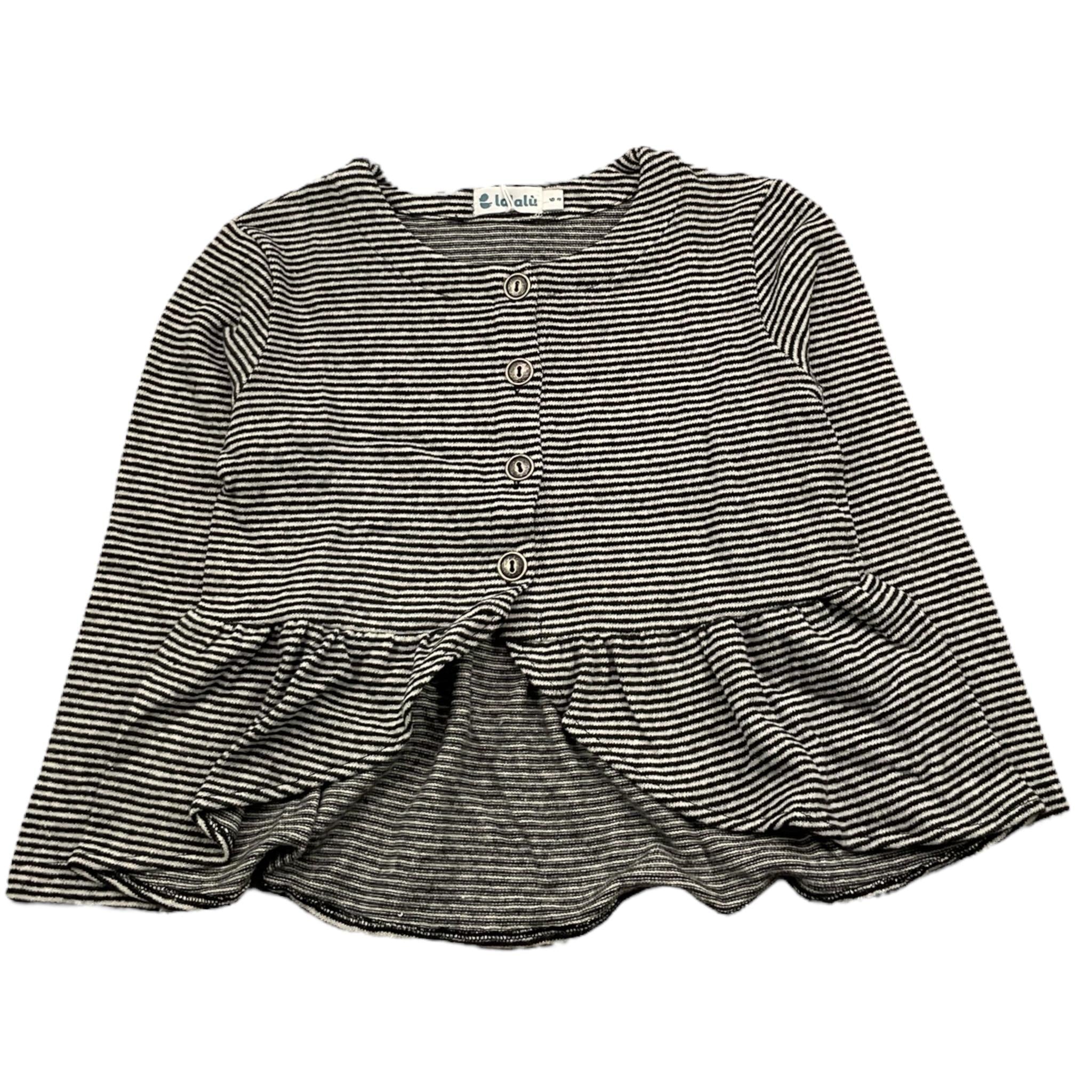 LALALU' cardigan tinta unita Bianco/nero per Bambina MFL170NBJ BIANCO/NERO LALALU'