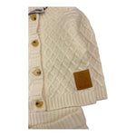 MOSCHINO completo cardigan-pantalone tinta unita Panna per Neonato MUK05I PANNA MOSCHINO