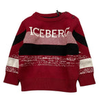 ICEBERG maglia girocollo tinta unita con stampe in contrasto Rosso per Bambino MGICE5301BJ ROSSO ICEBERG