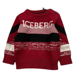 ICEBERG maglia girocollo tinta unita con stampe in contrasto Rosso per Bambino MGICE5301BJ ROSSO ICEBERG