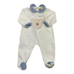 LA STUPENDERIA tutina tinta unita con profili in contrasto Panna per Neonato TBTT01 PANNA LA STUPENDERIA