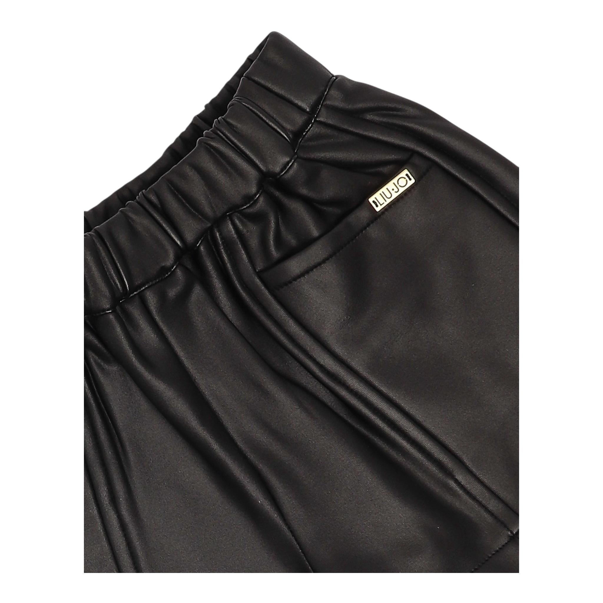 LIU JO short tinta unita con elastico in vita Nero per Bambina KF4012XX NERO LIU JO