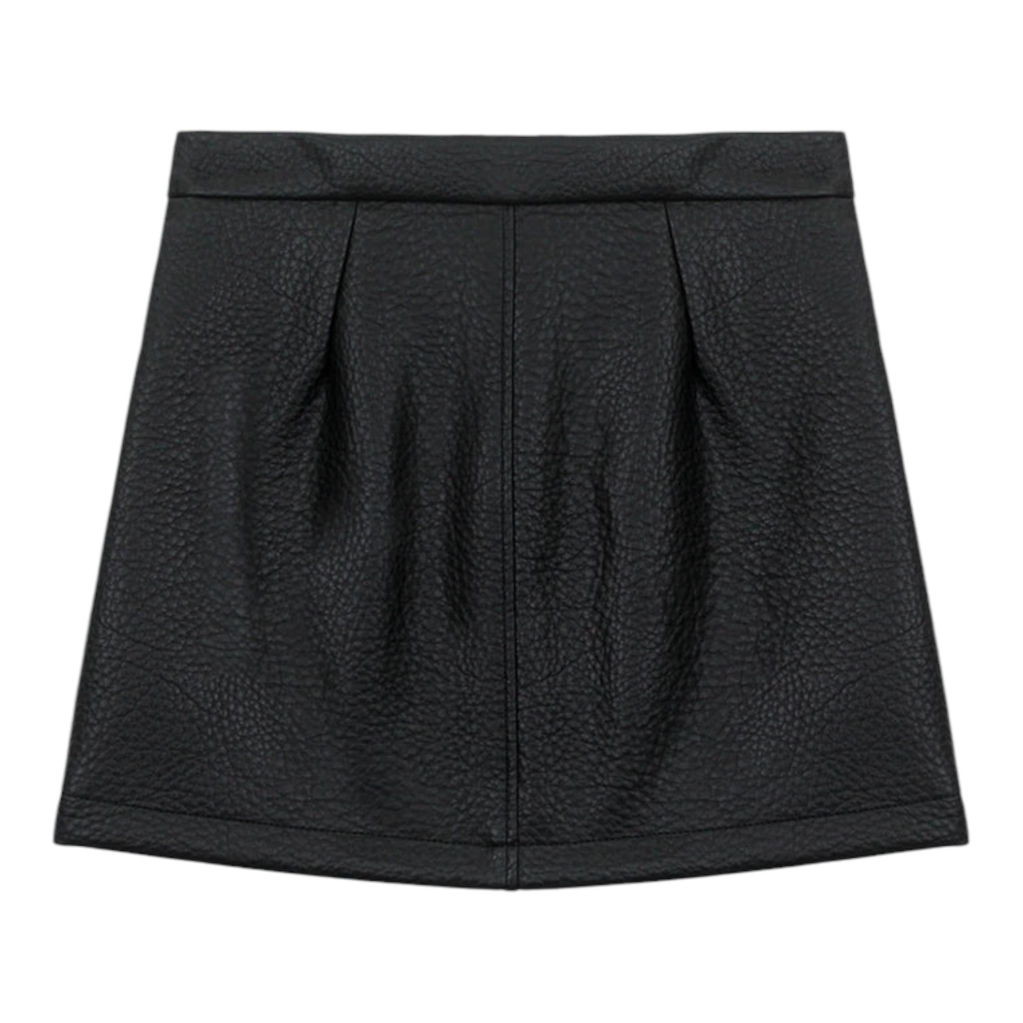 ELISABETTA FRANCHI gonna in ecopelle tinta unita Nero per Bambina EFGO169 NERO ELISABETTA FRANCHI