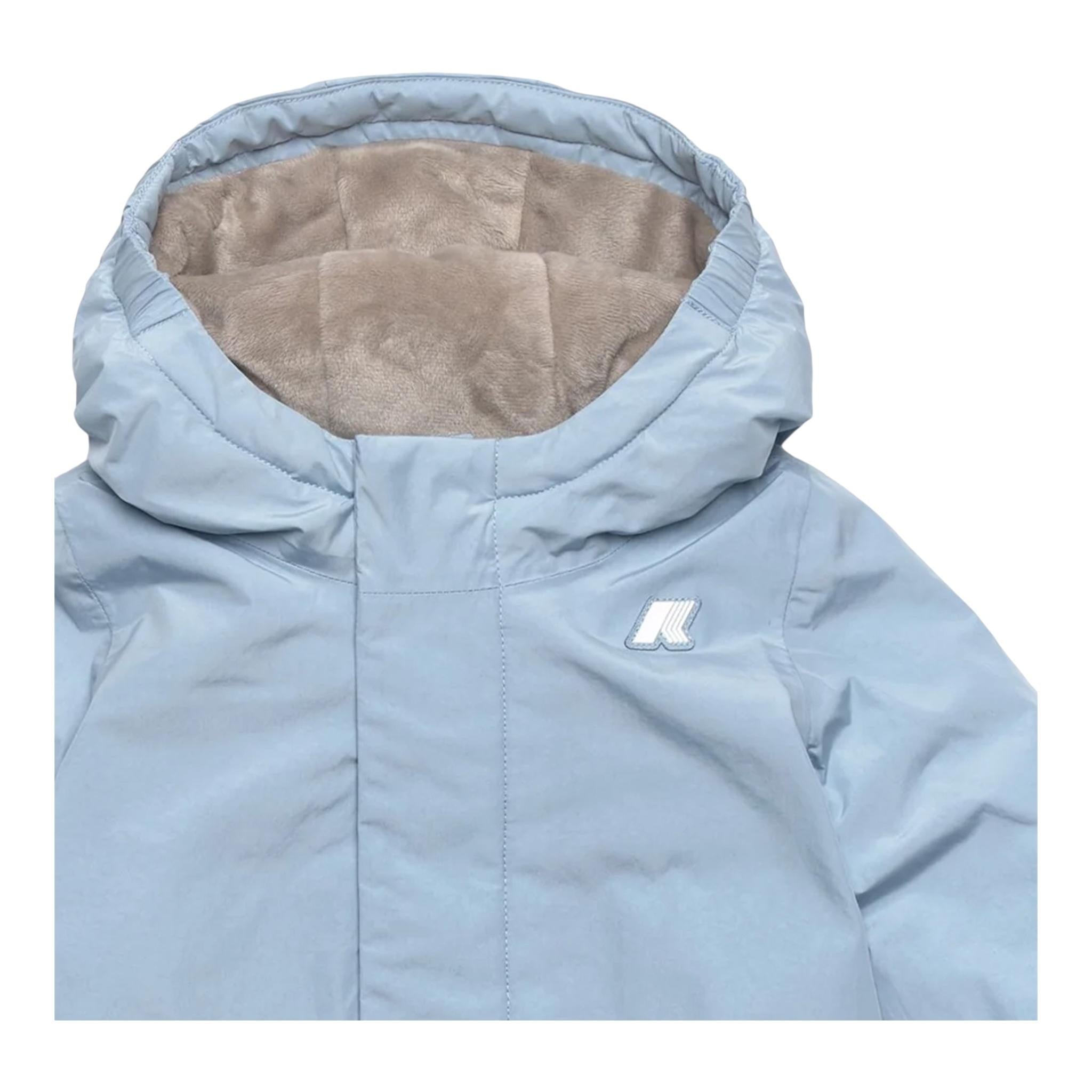 K-WAY giubbino tinta unita con cappuccio Azzurro per Neonato K4137VW AZZURRO K-WAY