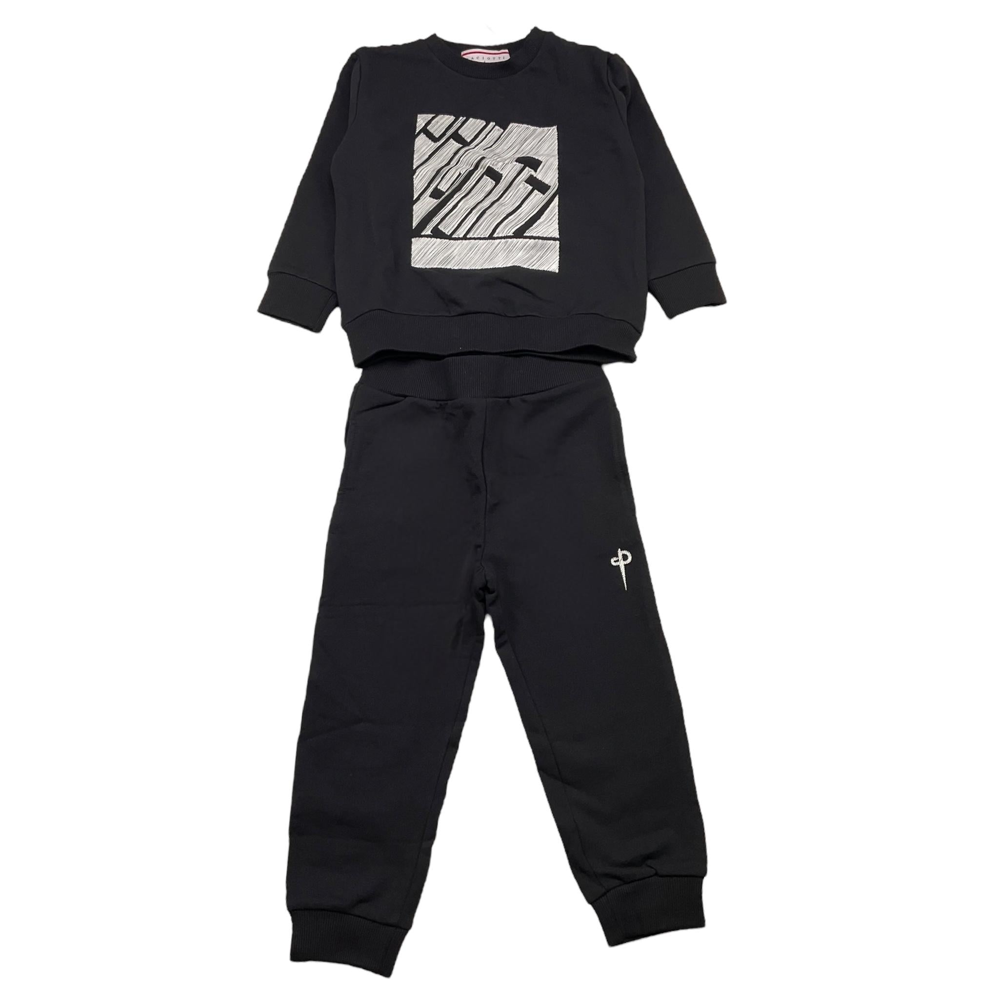 CESARE PACIOTTI completo 2pz felpa-pantalone bicolore Nero per Bambino COMP5322BX NERO CESARE PACIOTTI